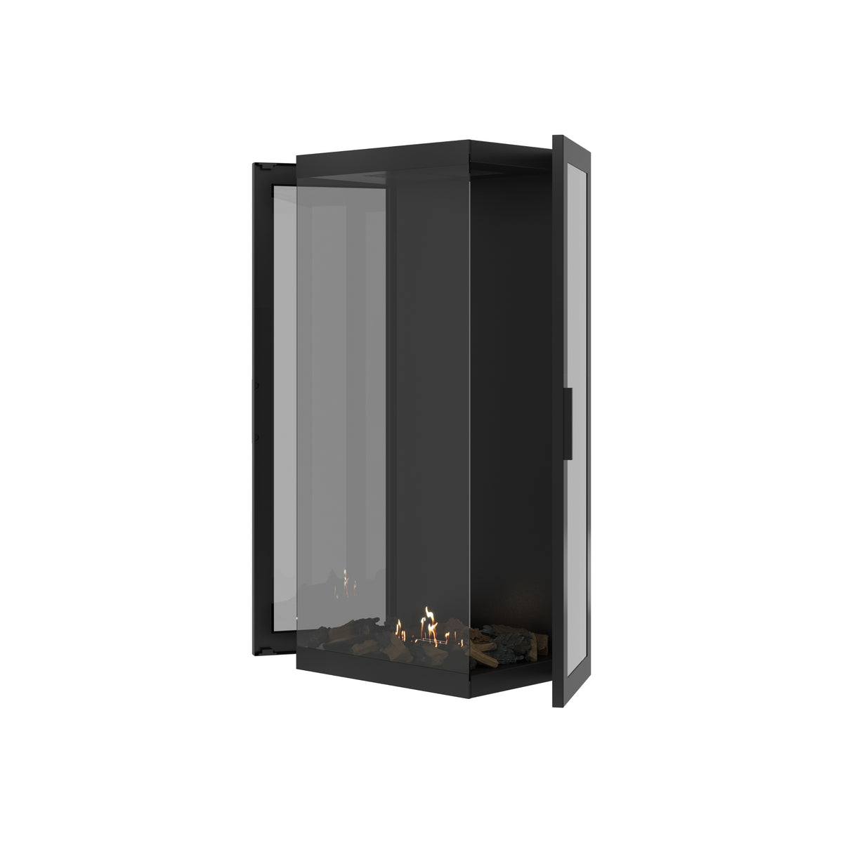 Made Three-Sided Vertical Room Divider Full Glass 60 x 100 cm