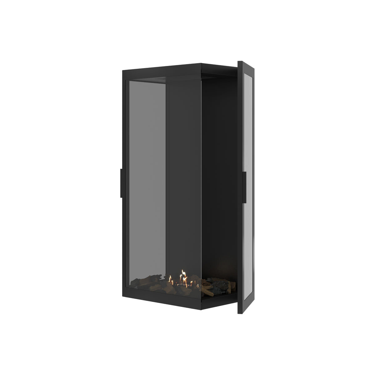 Made Three-Sided Vertical Room Divider Full Glass 60 x 100 cm