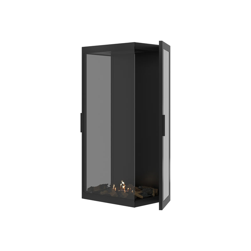 Made Three-Sided Vertical Room Divider Full Glass 60 x 100 cm