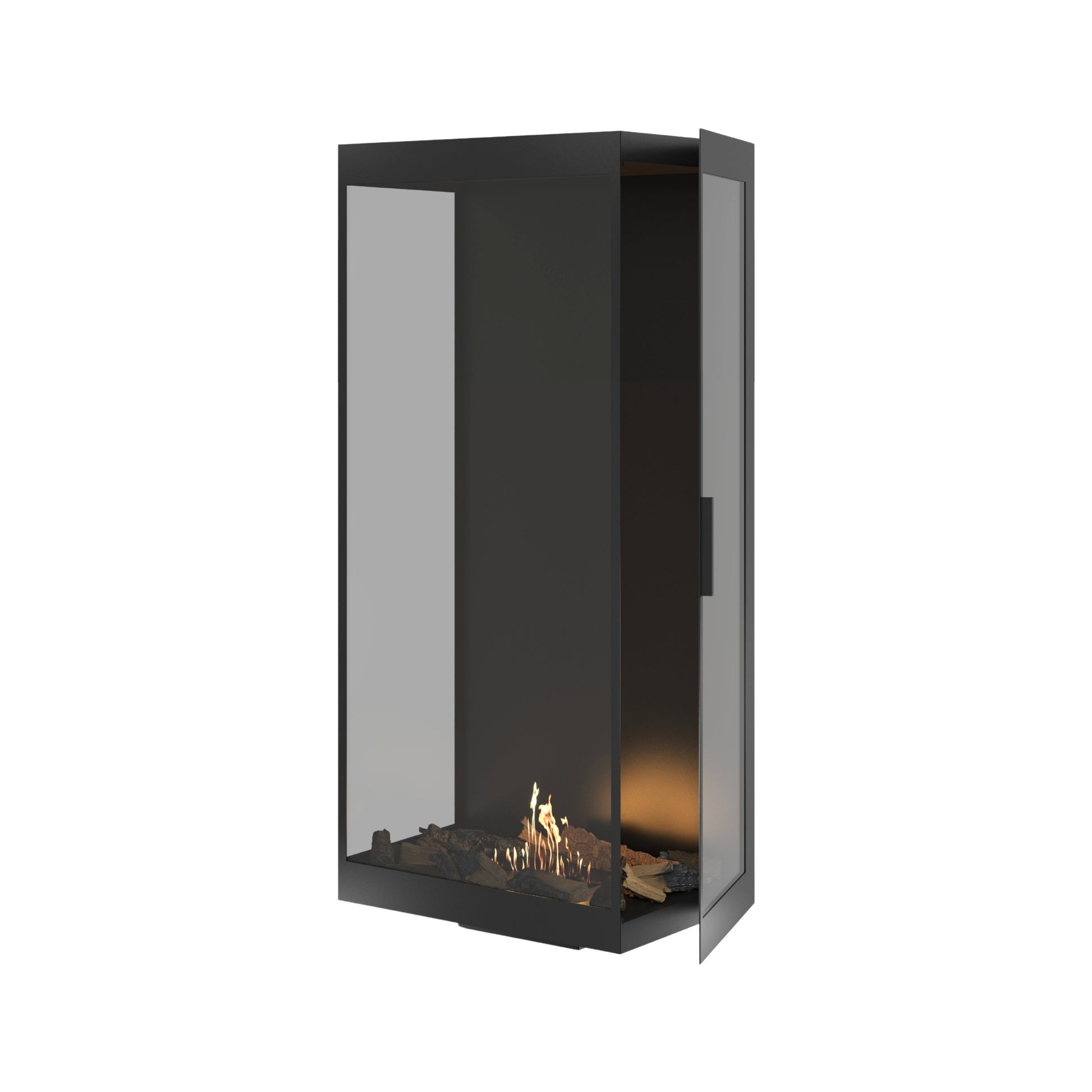 Made Three-Sided Vertical Room Divider Full Glass 60 x 120 cm