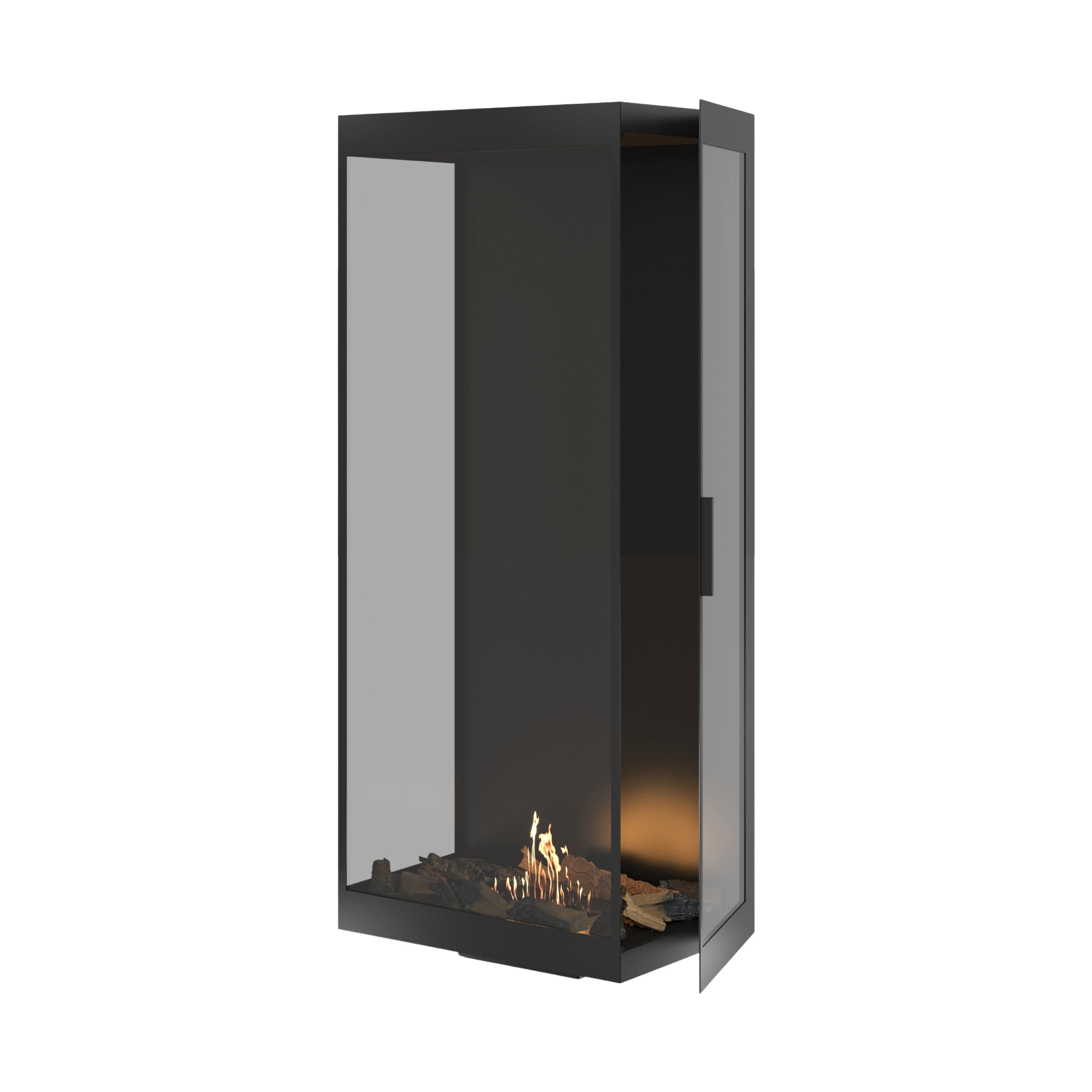 Image of Made Three-Sided Vertical Room Divider Full Glass 60 x 140 cm