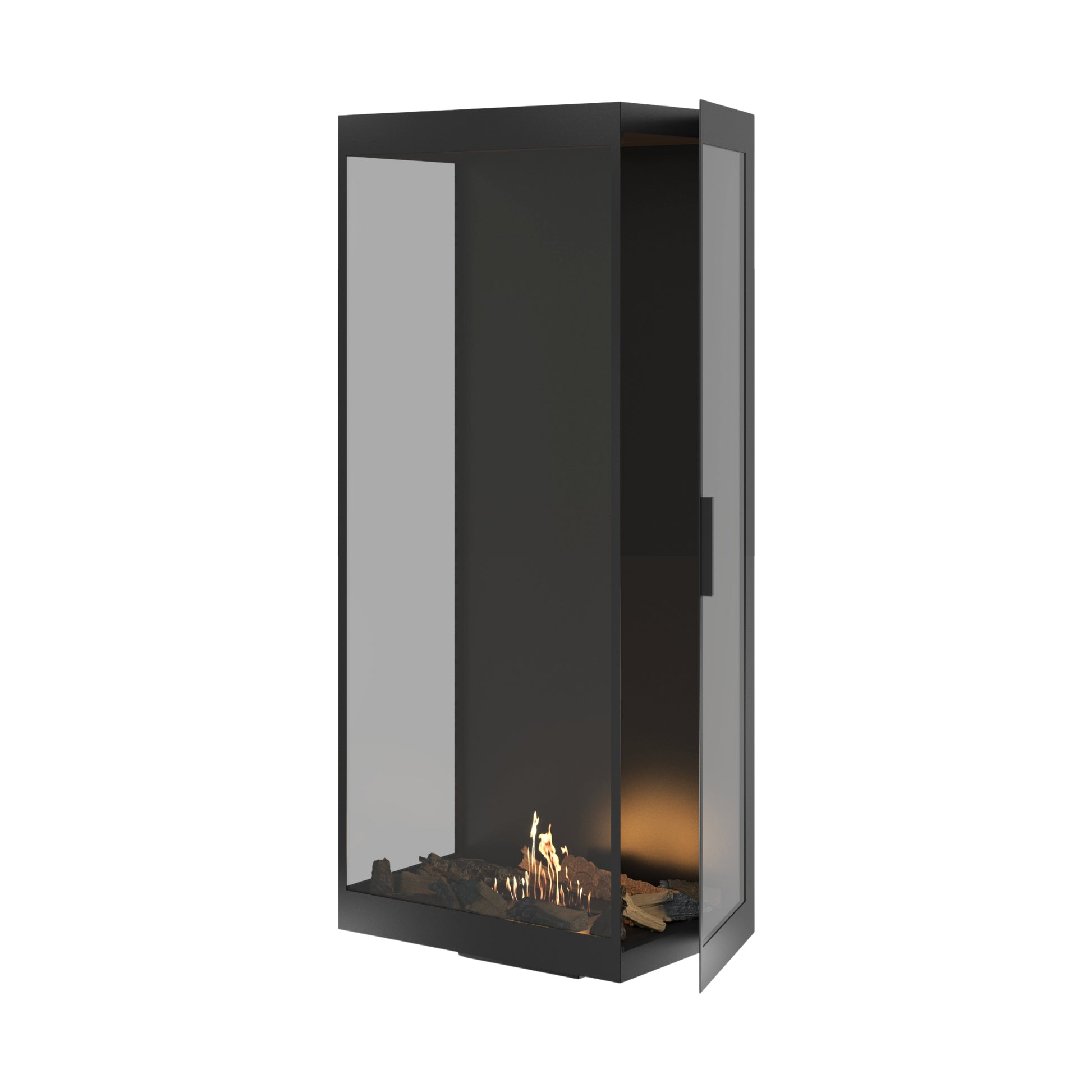 Made Three-Sided Vertical Room Divider Full Glass 60 x 140 cm