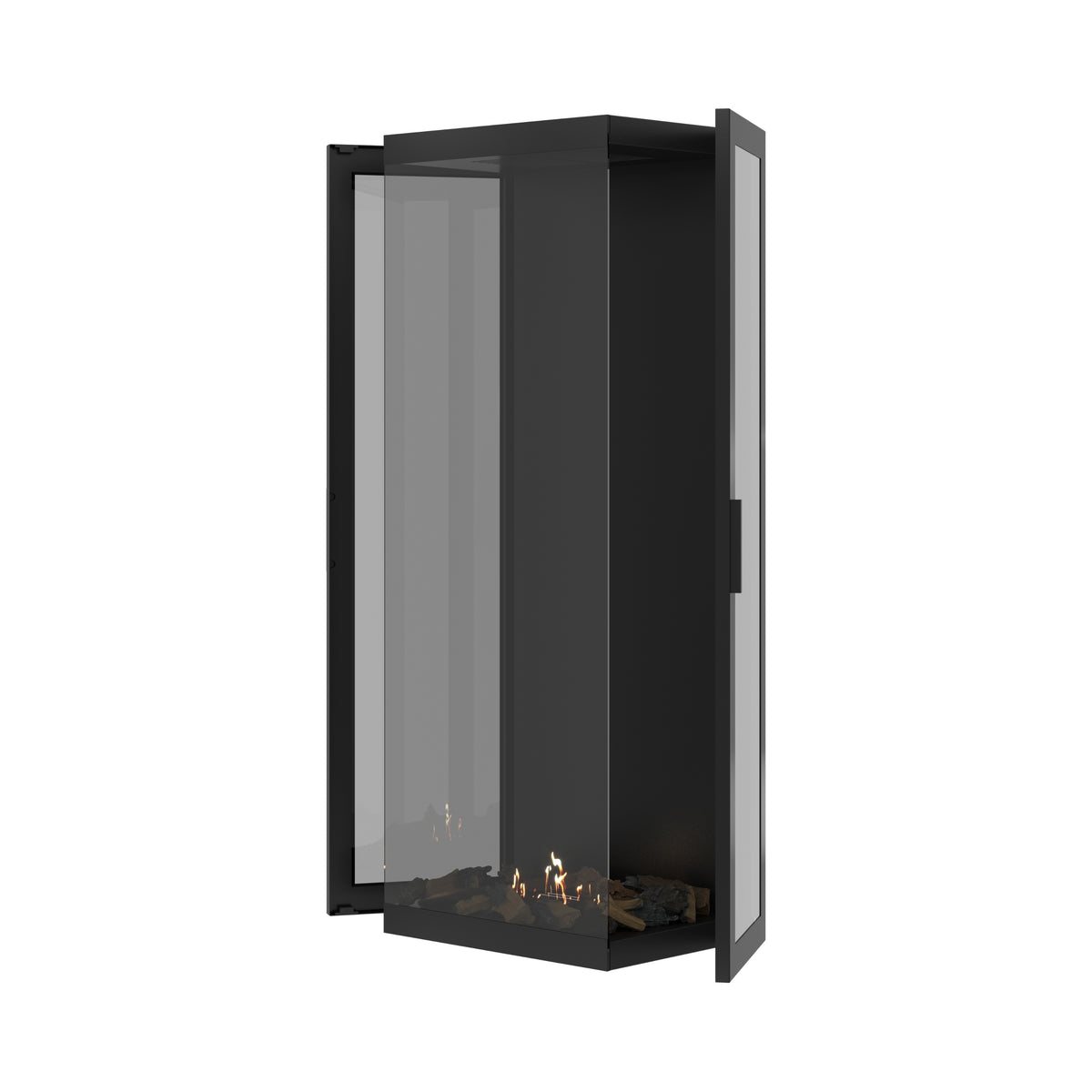 Made Three-Sided Vertical Room Divider Full Glass 60 x 140 cm