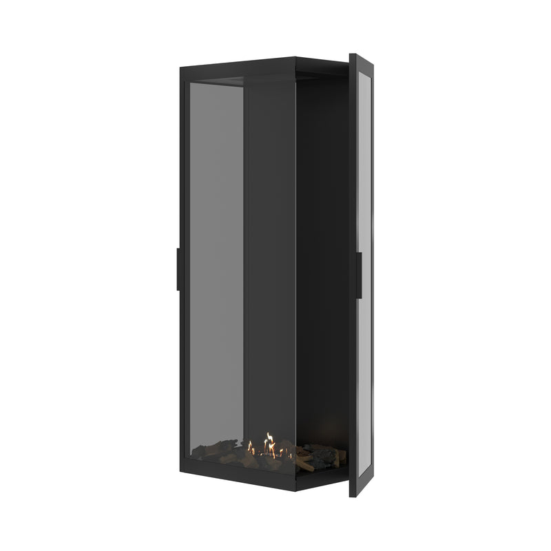Made Three-Sided Vertical Room Divider Full Glass 60 x 140 cm
