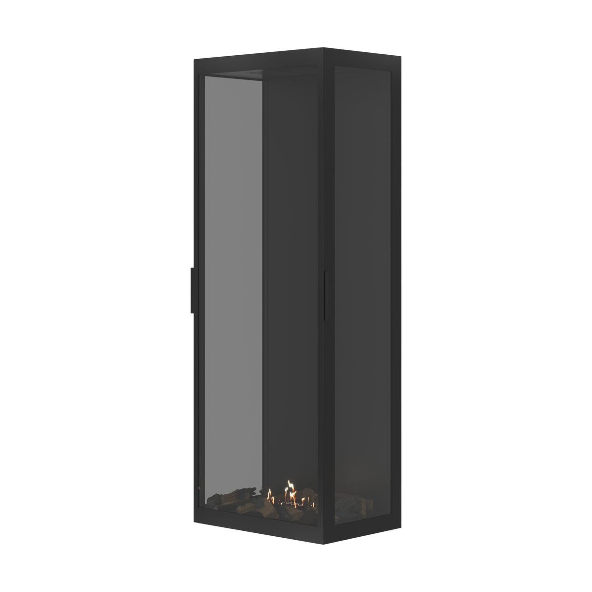 Made Three-Sided Vertical Room Divider Full Glass 60 x 160 cm