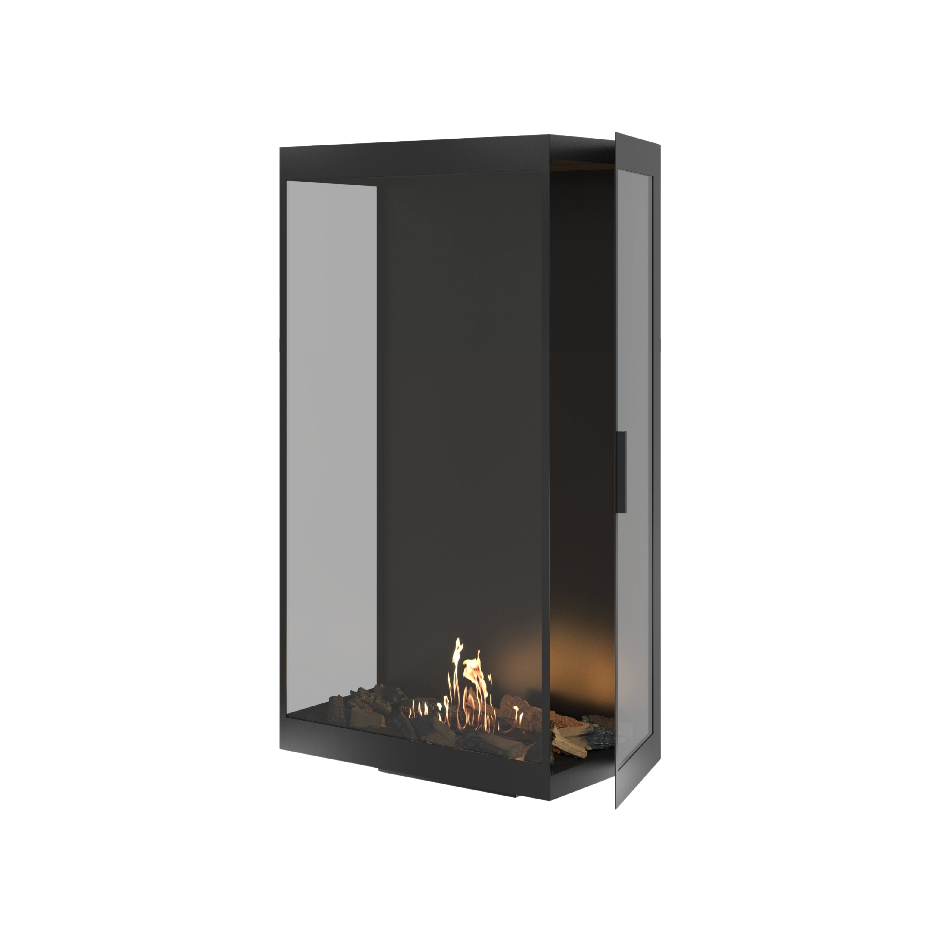 Image of Made Three-Sided Vertical Room Divider Full Glass 70 x 100 cm
