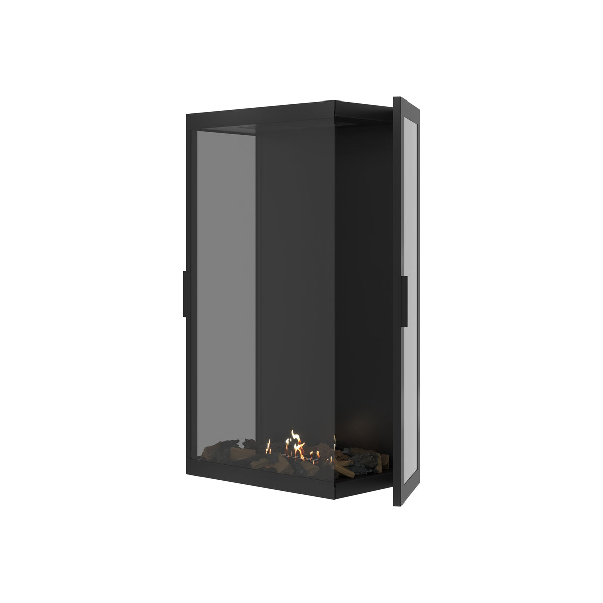 Made Three-Sided Vertical Room Divider Full Glass 70 x 100 cm