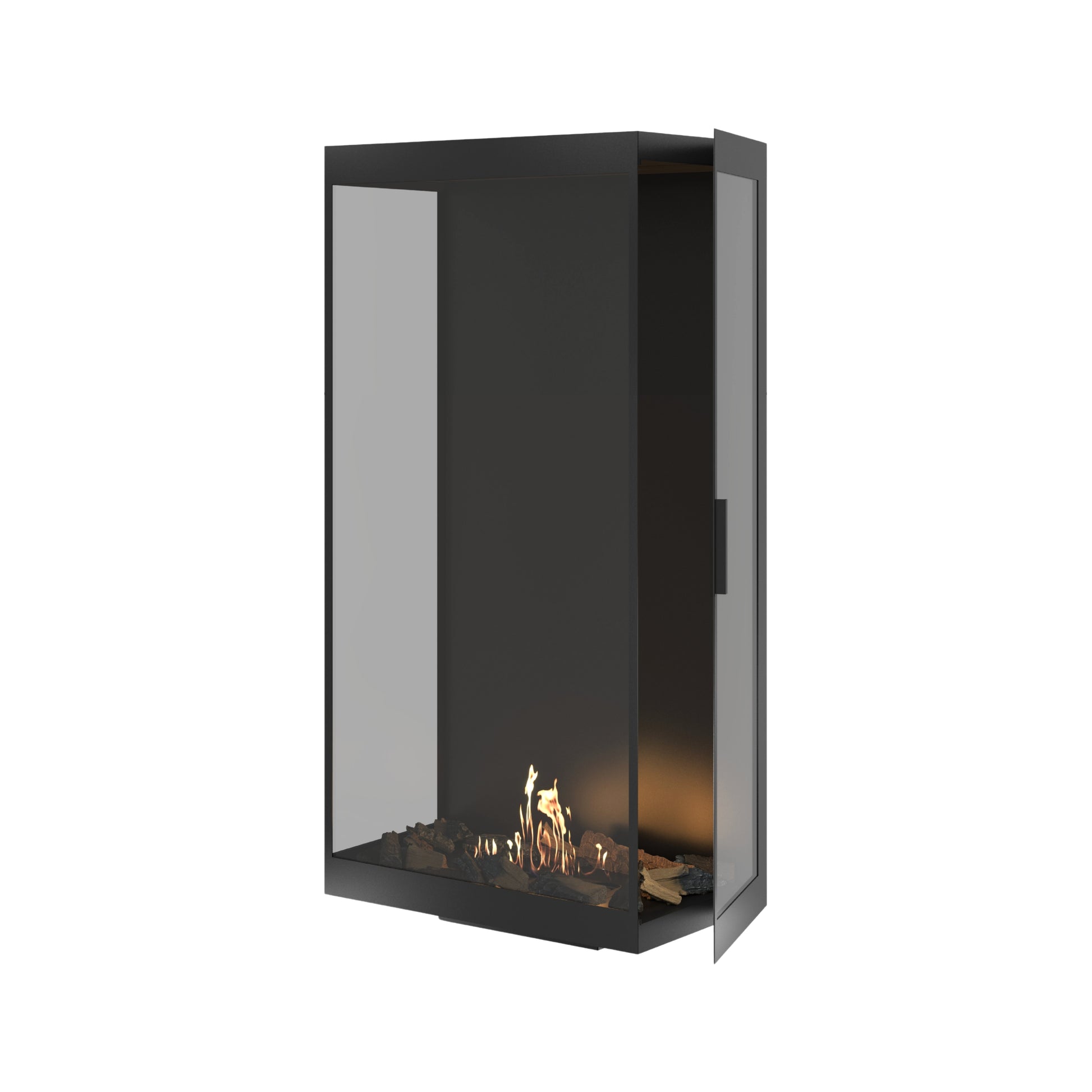 Made Three-Sided Vertical Room Divider Full Glass 70 x 120 cm
