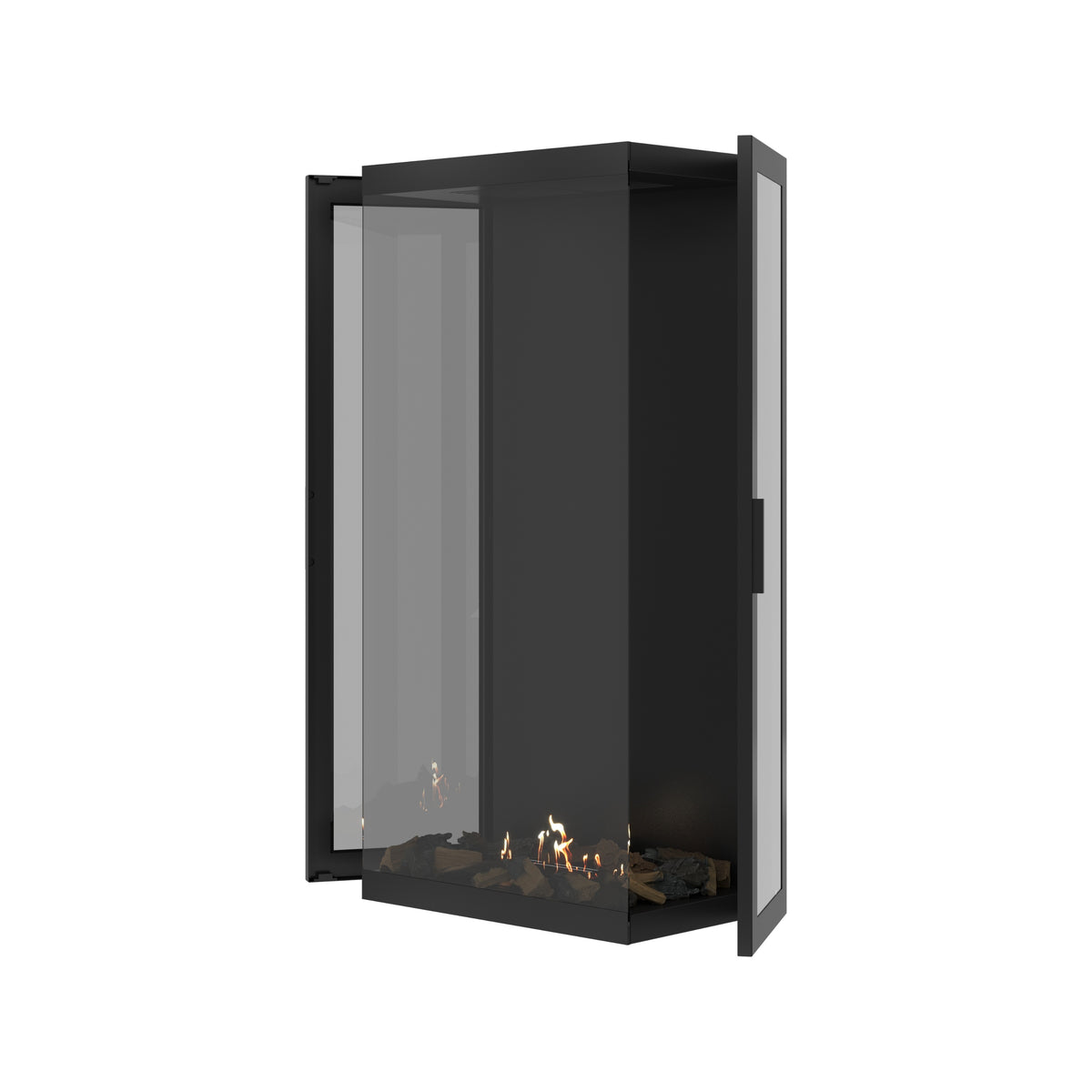 Made Three-Sided Vertical Room Divider Full Glass 70 x 120 cm