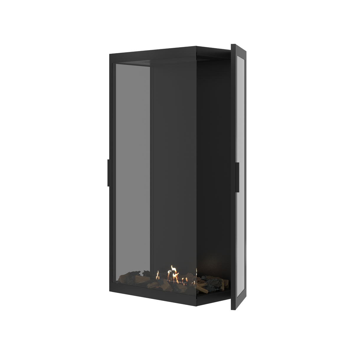 Made Three-Sided Vertical Room Divider Full Glass 70 x 120 cm