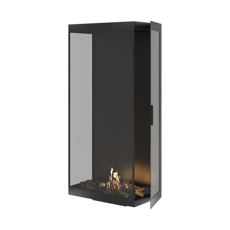 Made Three-Sided Vertical Room Divider Full Glass 70 x 140 cm