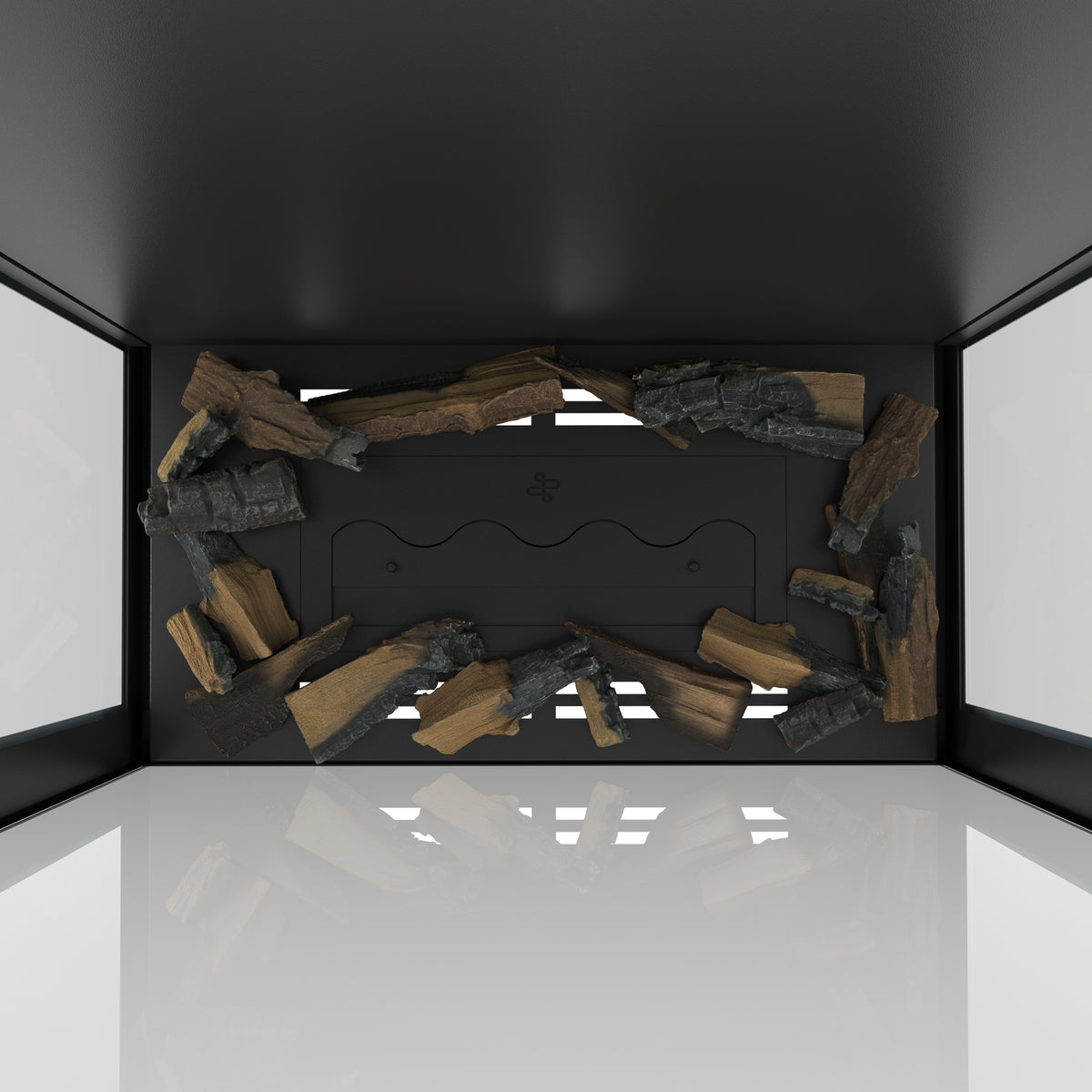Made Three-Sided Vertical Room Divider Full Glass 70 x 140 cm
