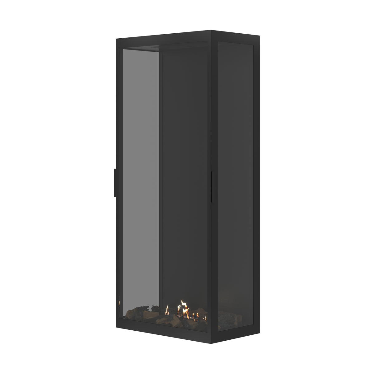 Made Three-Sided Vertical Room Divider Full Glass 70 x 160 cm