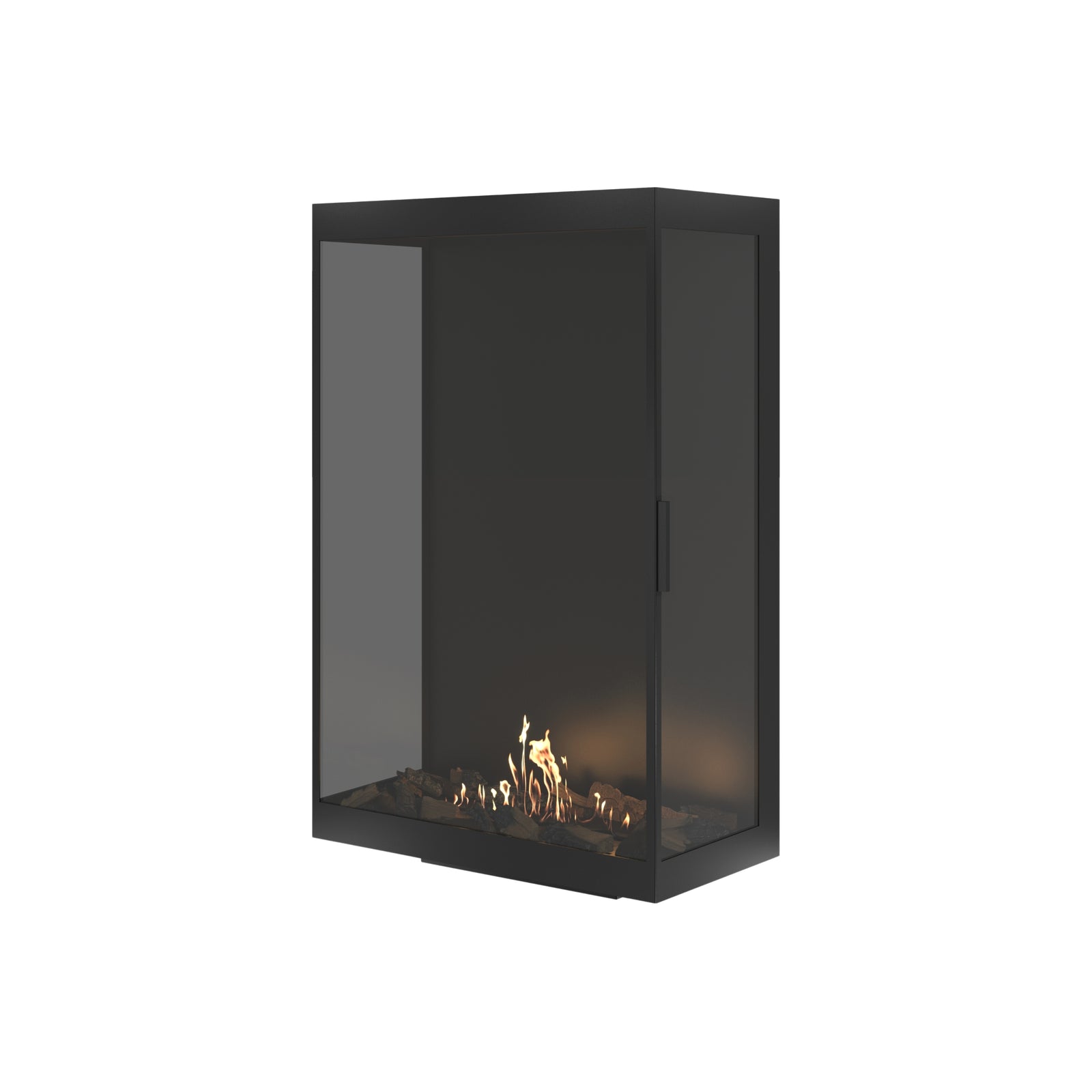 Made Three-Sided Vertical Room Divider Full Glass 80 x 100 cm