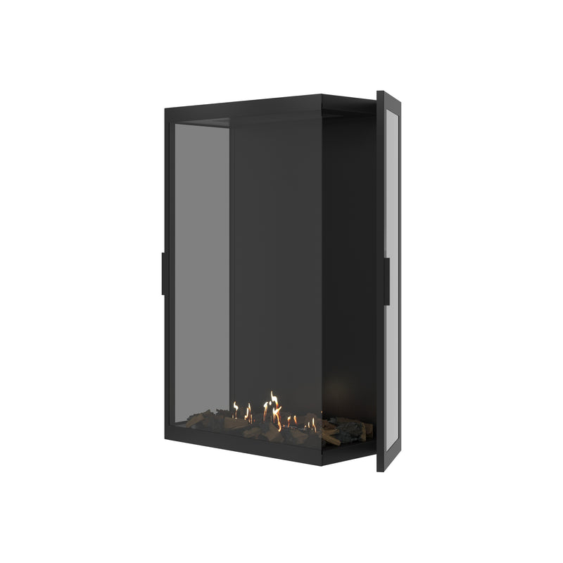 Made Three-Sided Vertical Room Divider Full Glass 80 x 100 cm