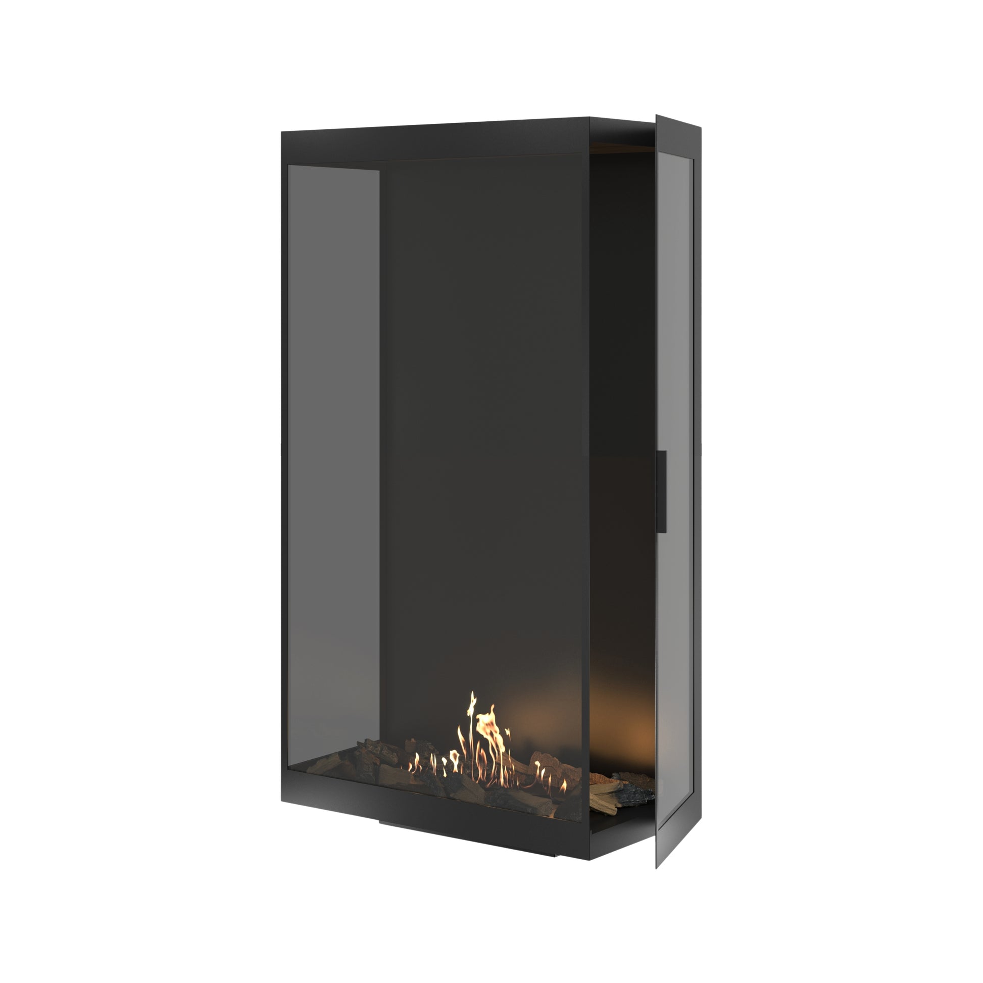 Made Three-Sided Vertical Room Divider Full Glass 80 x 120 cm