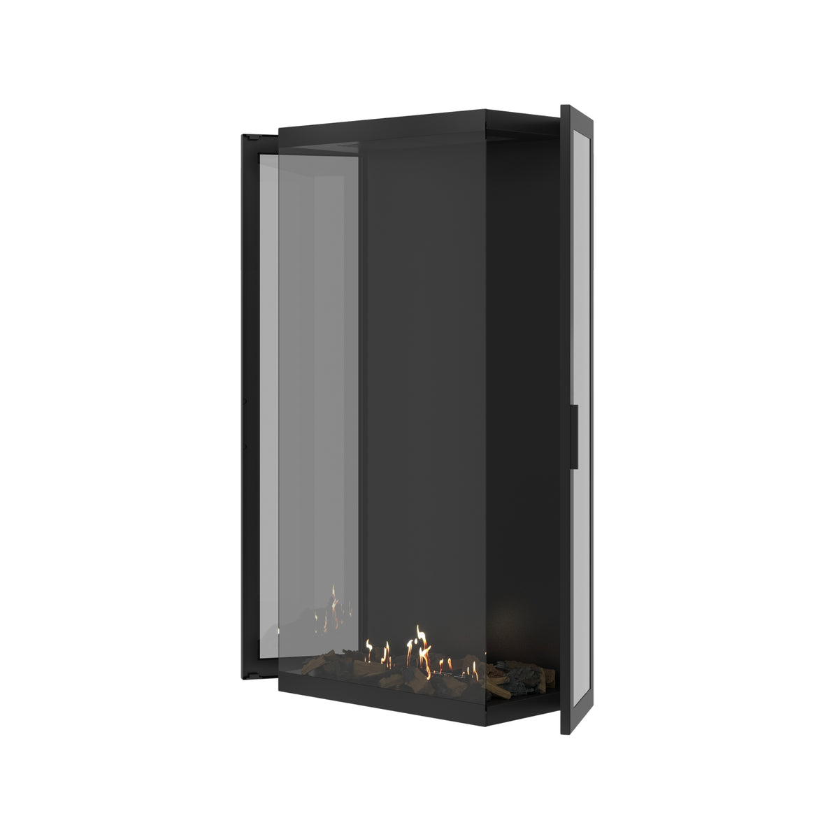 Made Three-Sided Vertical Room Divider Full Glass 80 x 120 cm