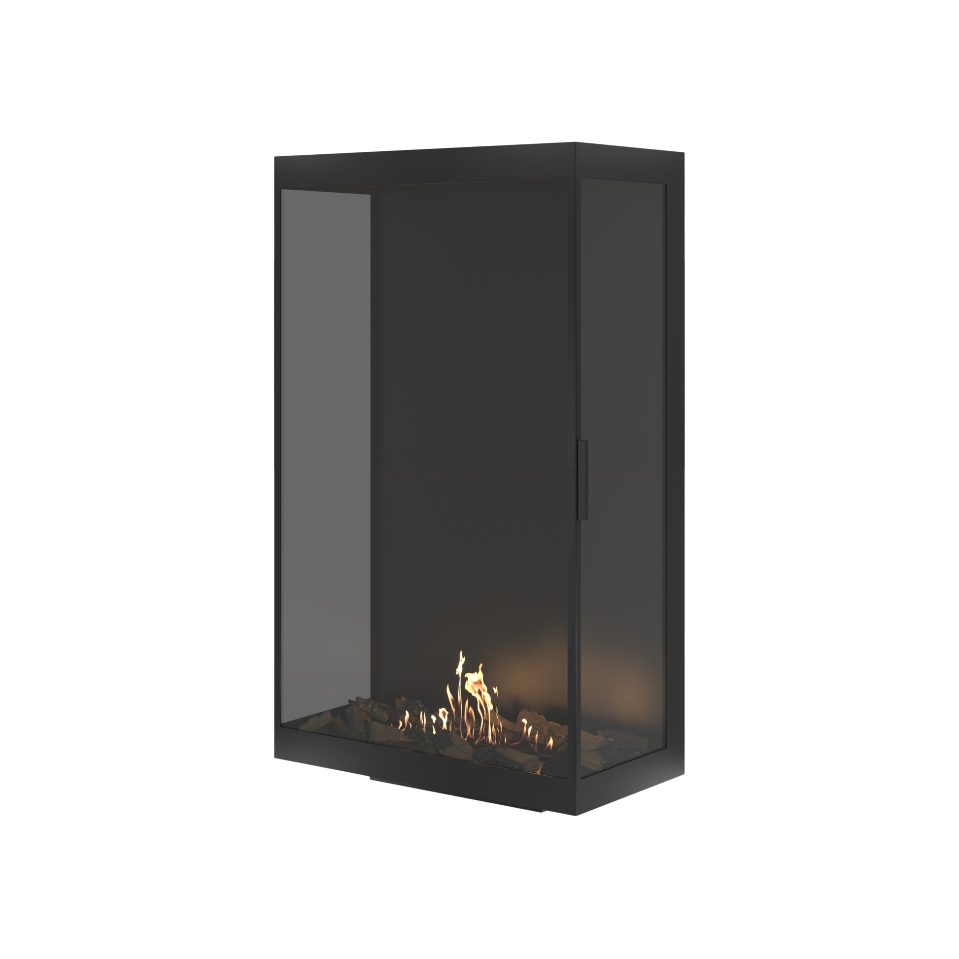 Made Three-Sided Vertical Room Divider Full Glass 80 x 120 cm