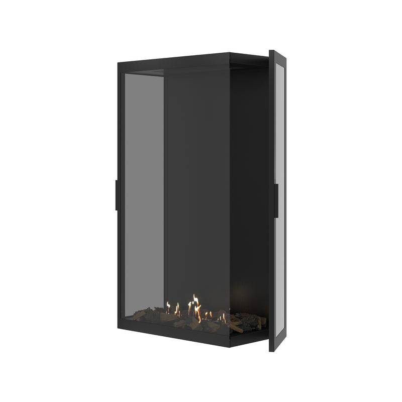 Made Three-Sided Vertical Room Divider Full Glass 80 x 120 cm