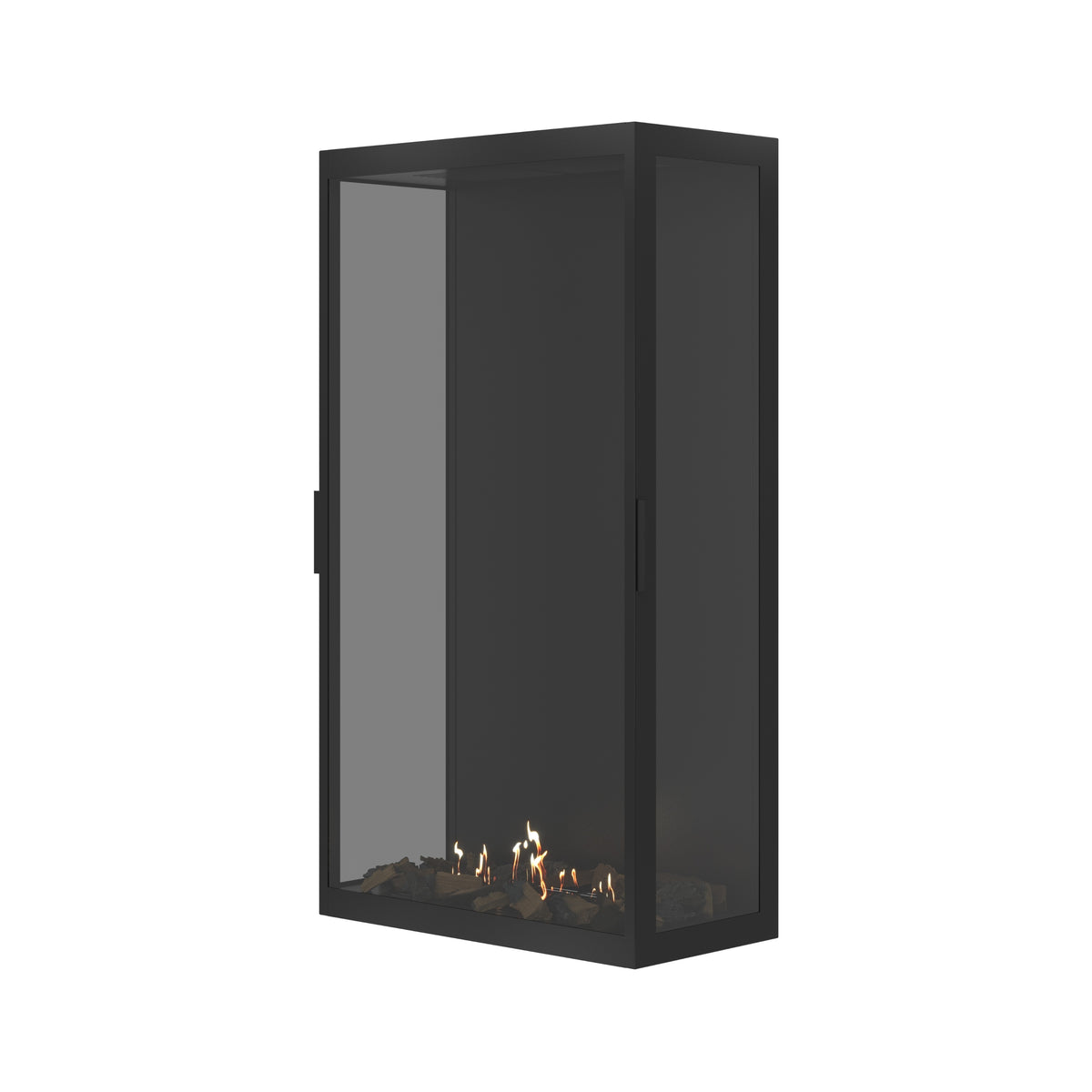 Made Three-Sided Vertical Room Divider Full Glass 80 x 140 cm