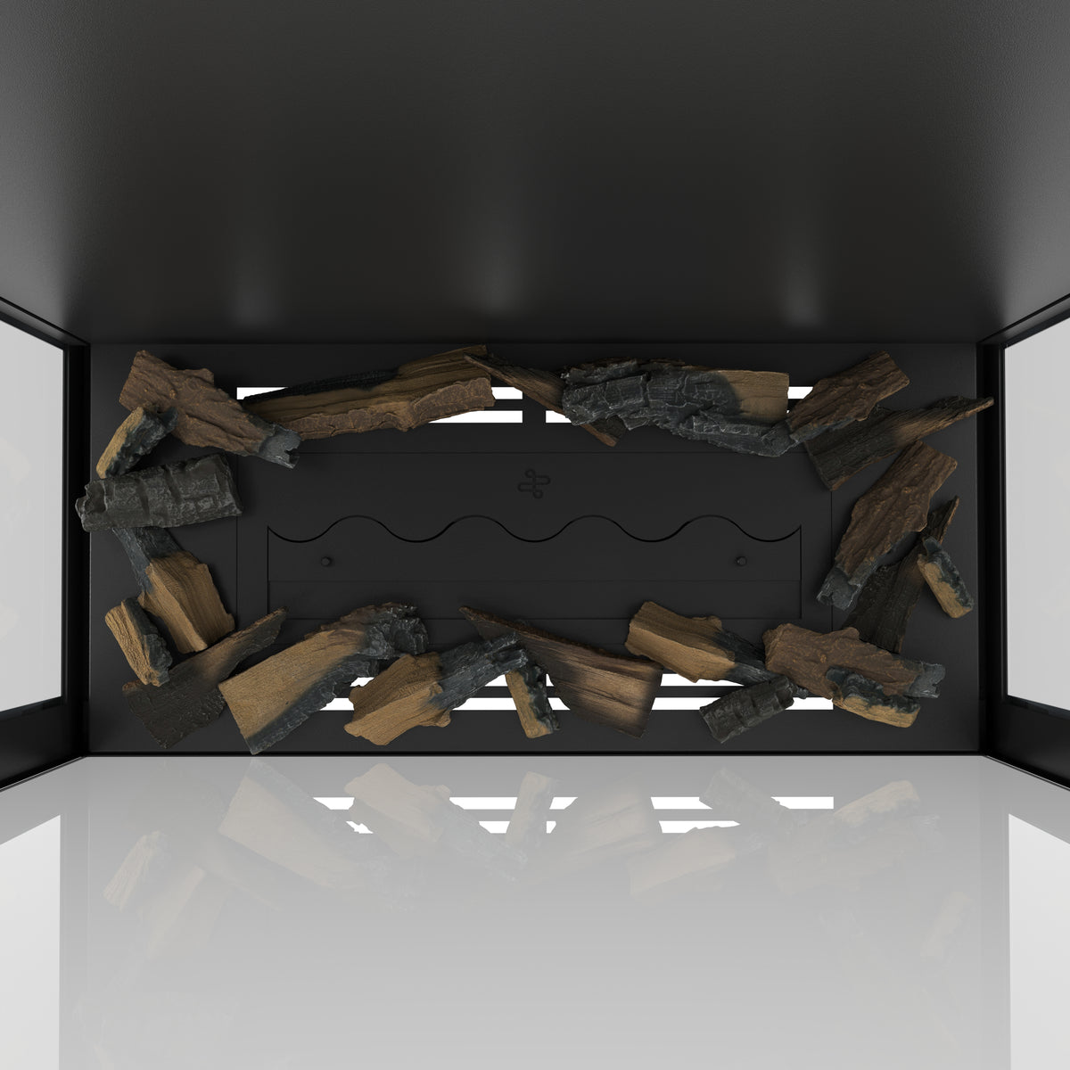 Made Three-Sided Vertical Room Divider Full Glass 80 x 140 cm