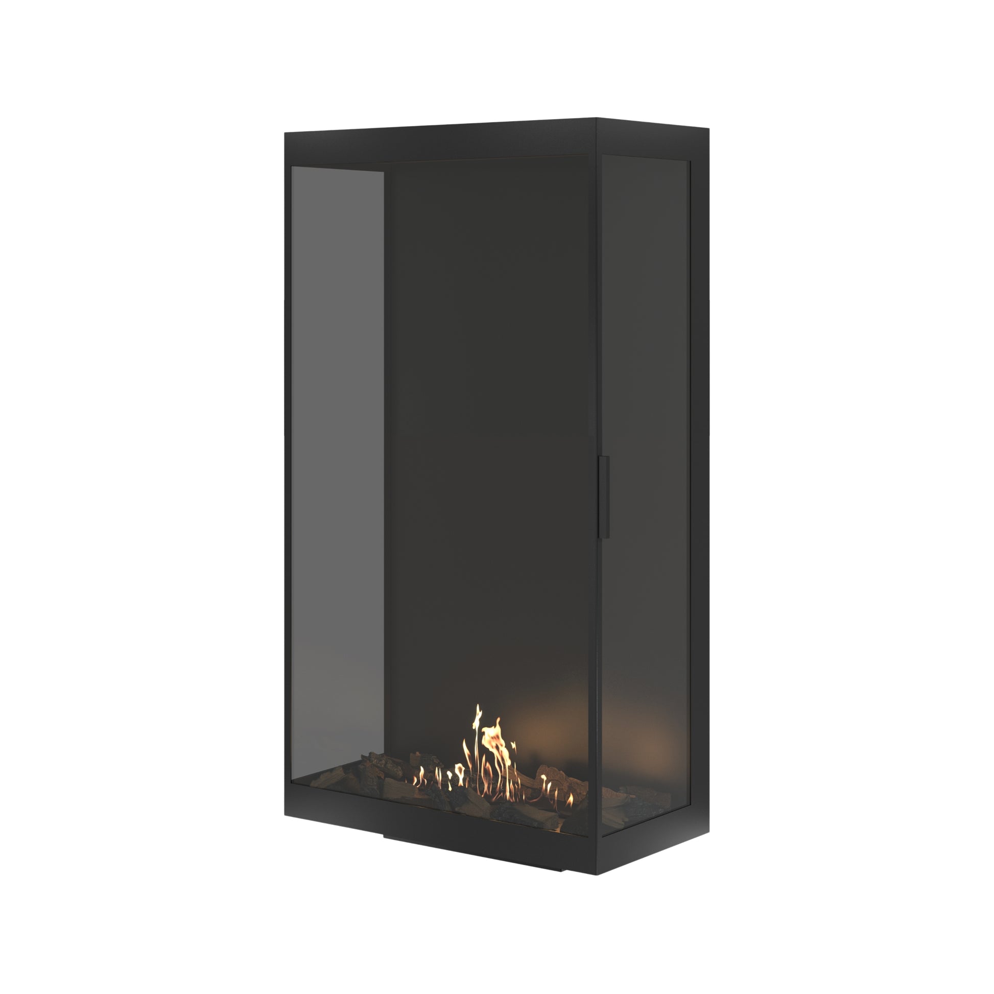 Made Three-Sided Vertical Room Divider Full Glass 80 x 140 cm