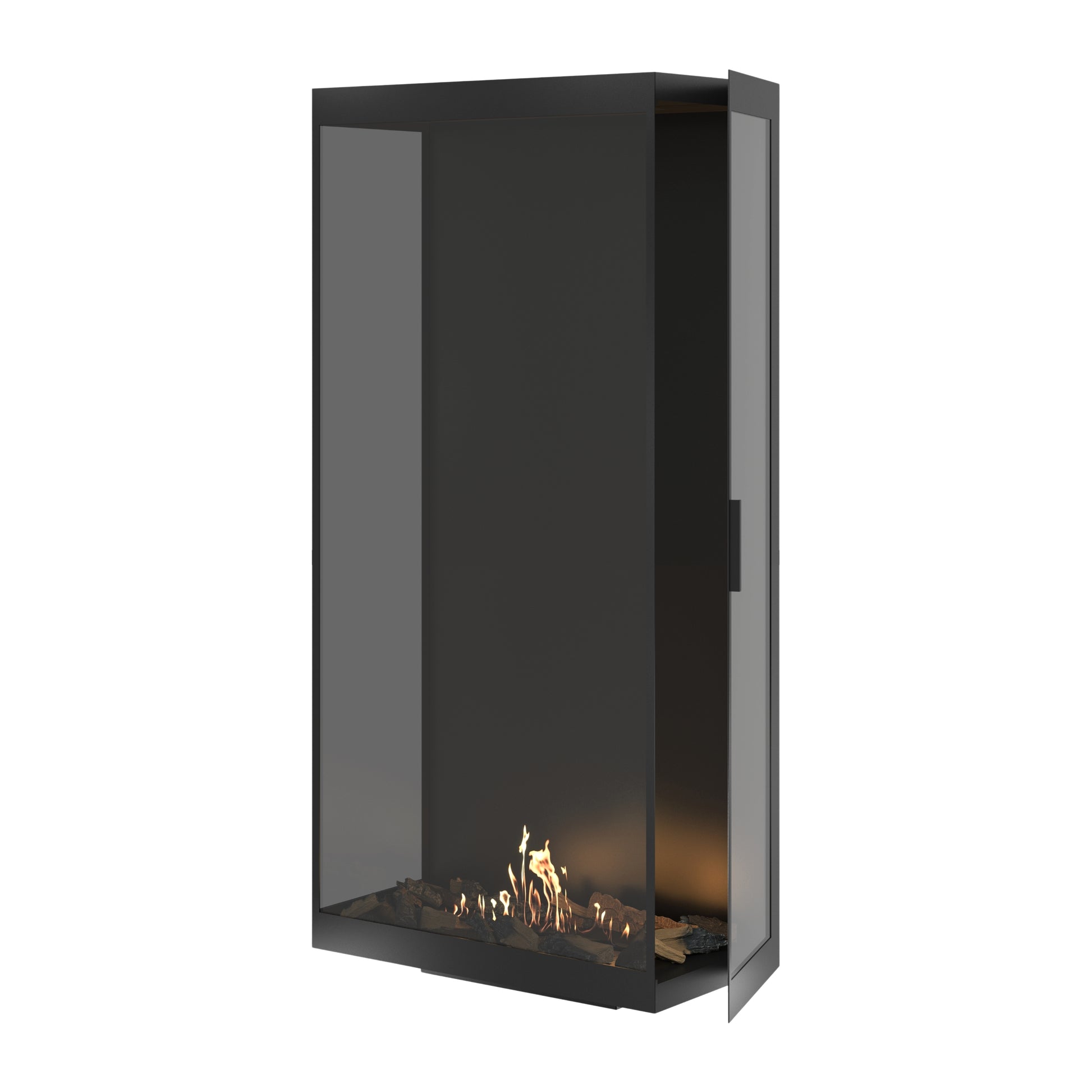 Made Three-Sided Vertical Room Divider Full Glass 80 x 160 cm