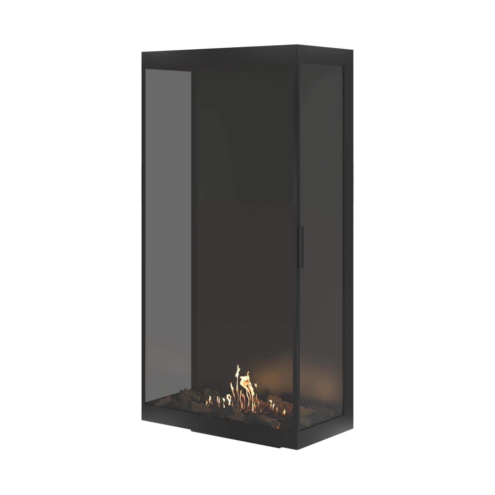 Made Three-Sided Vertical Room Divider Full Glass 80 x 160 cm