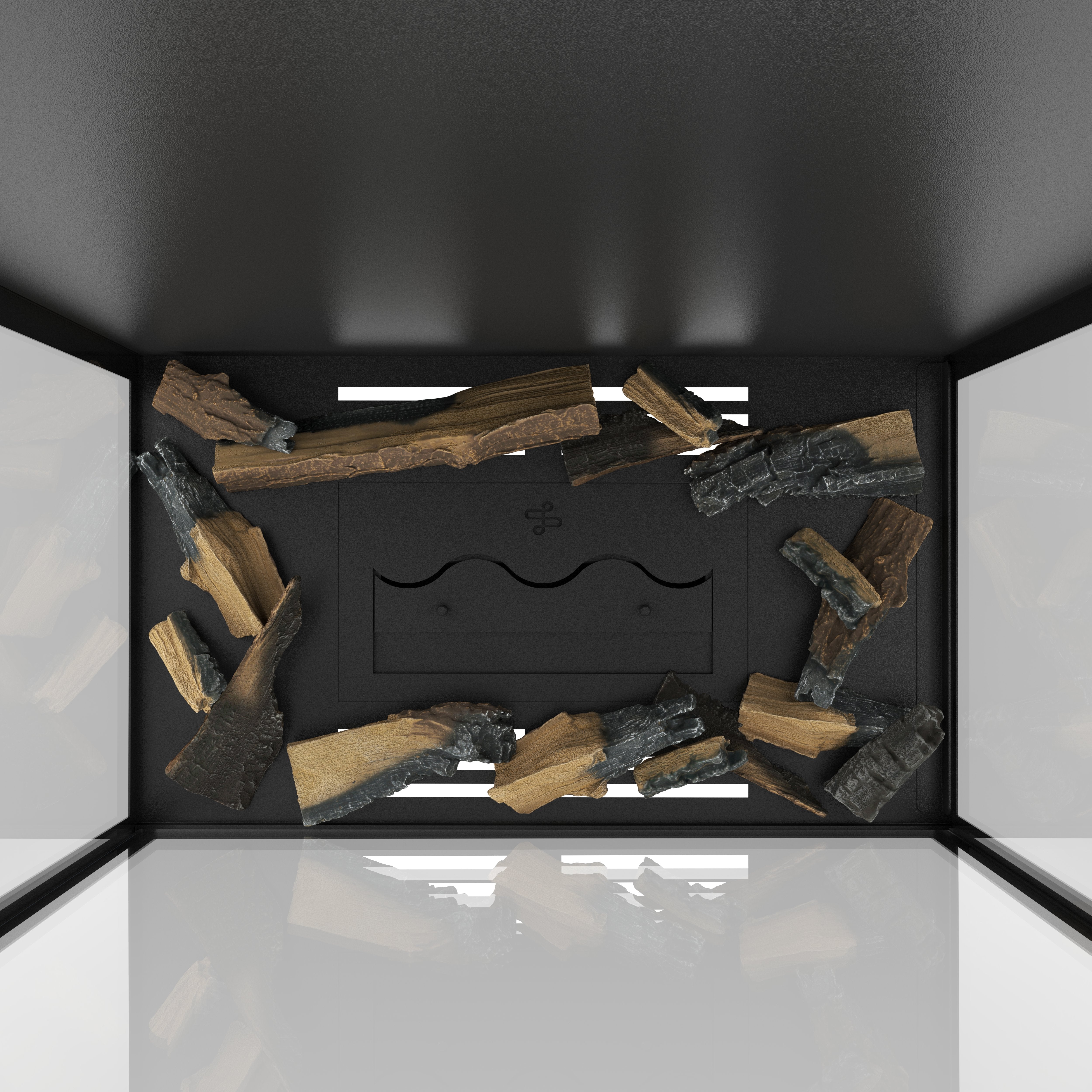 Image of Made Three-Sided Vertical Room Divider Full Glass 70 x 120 cm