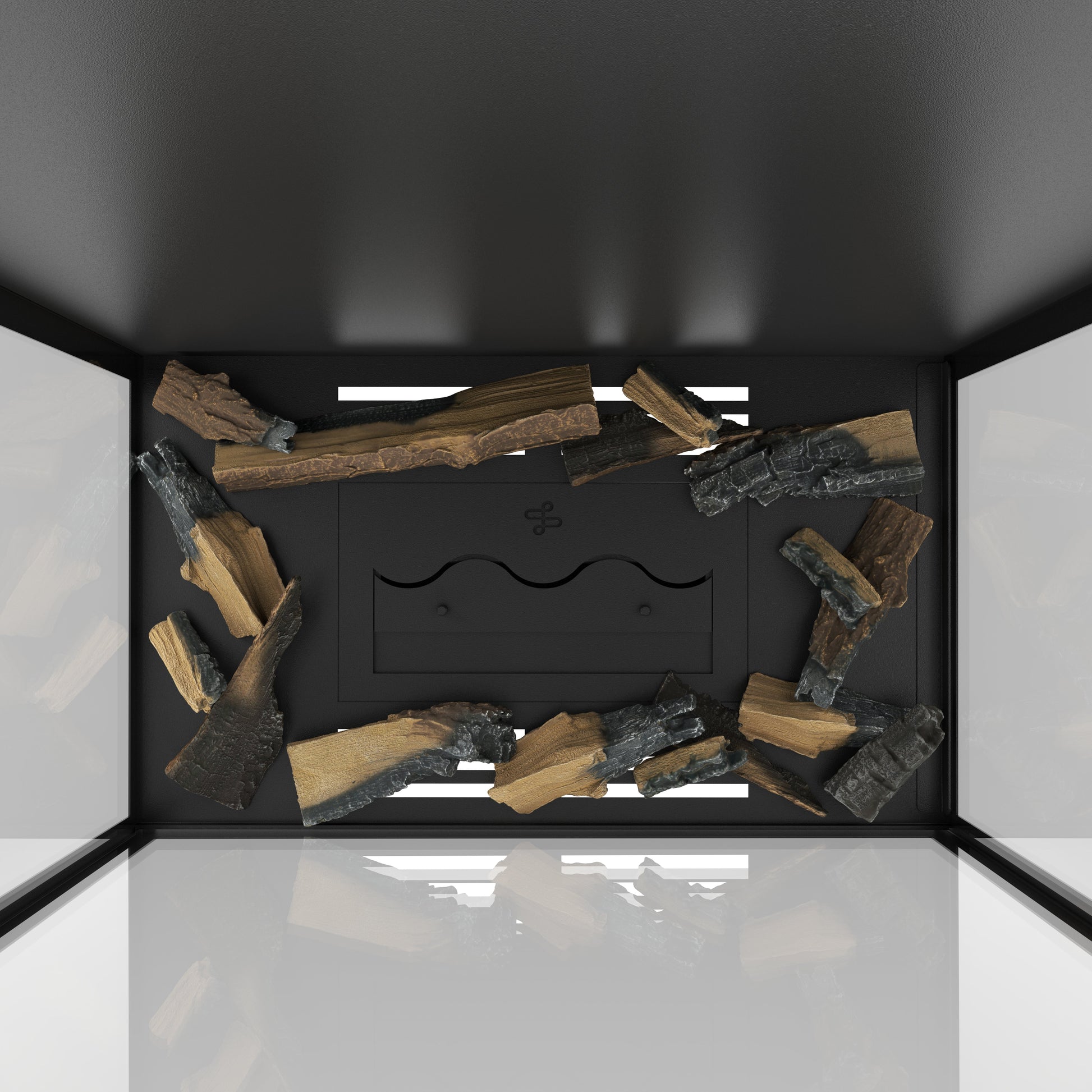 Made Three-Sided Vertical Room Divider Full Glass 70 x 120 cm
