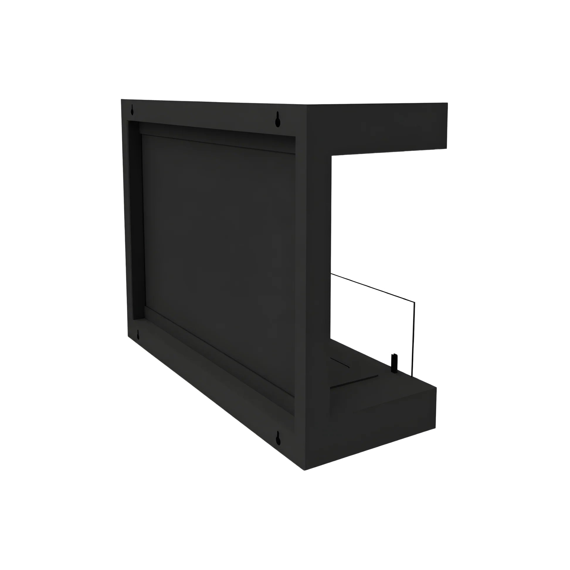 Manche Box Wall Mounting Fireplace Black 80 cm
