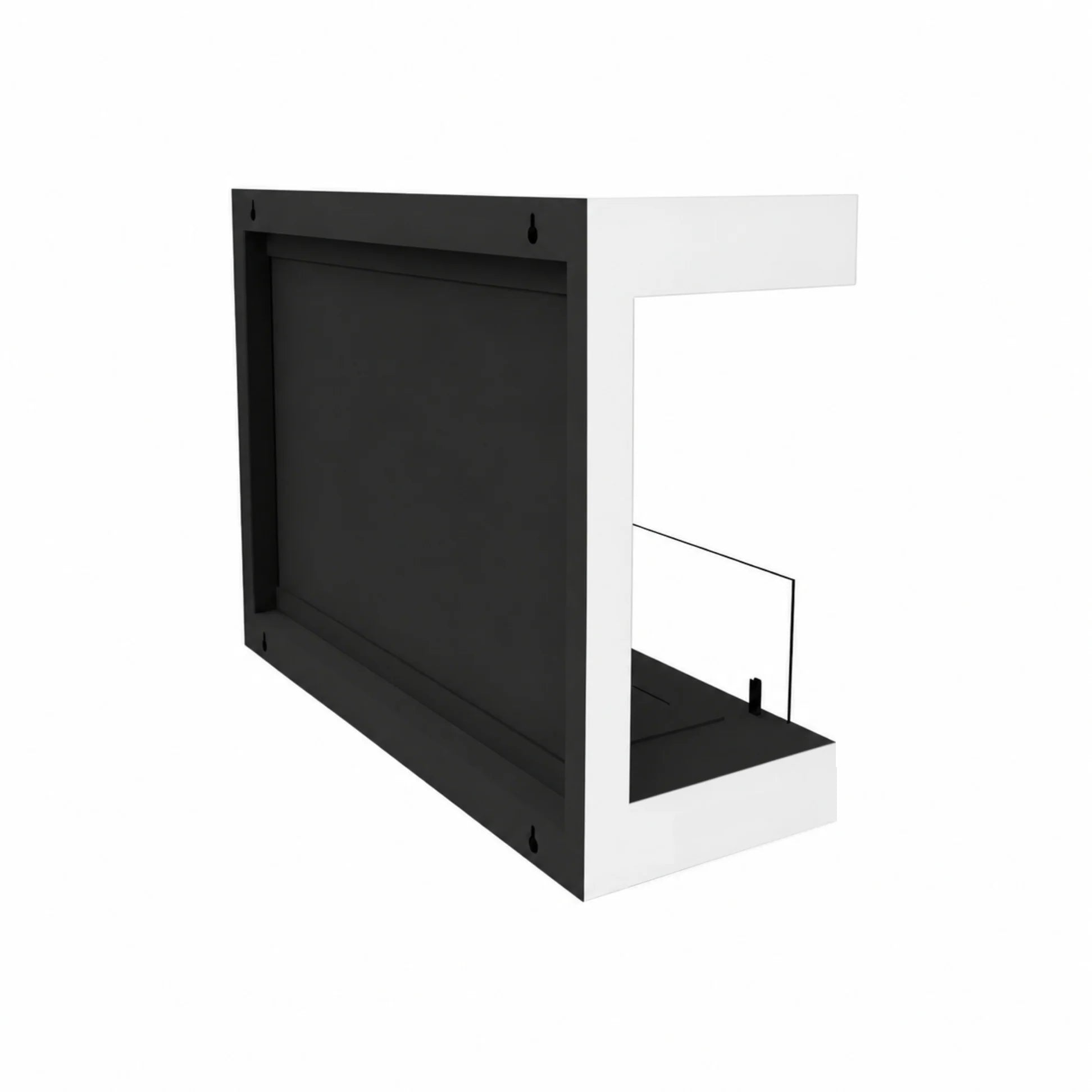 Image of Manche Box Wall Mounting Fireplace White 80 cm