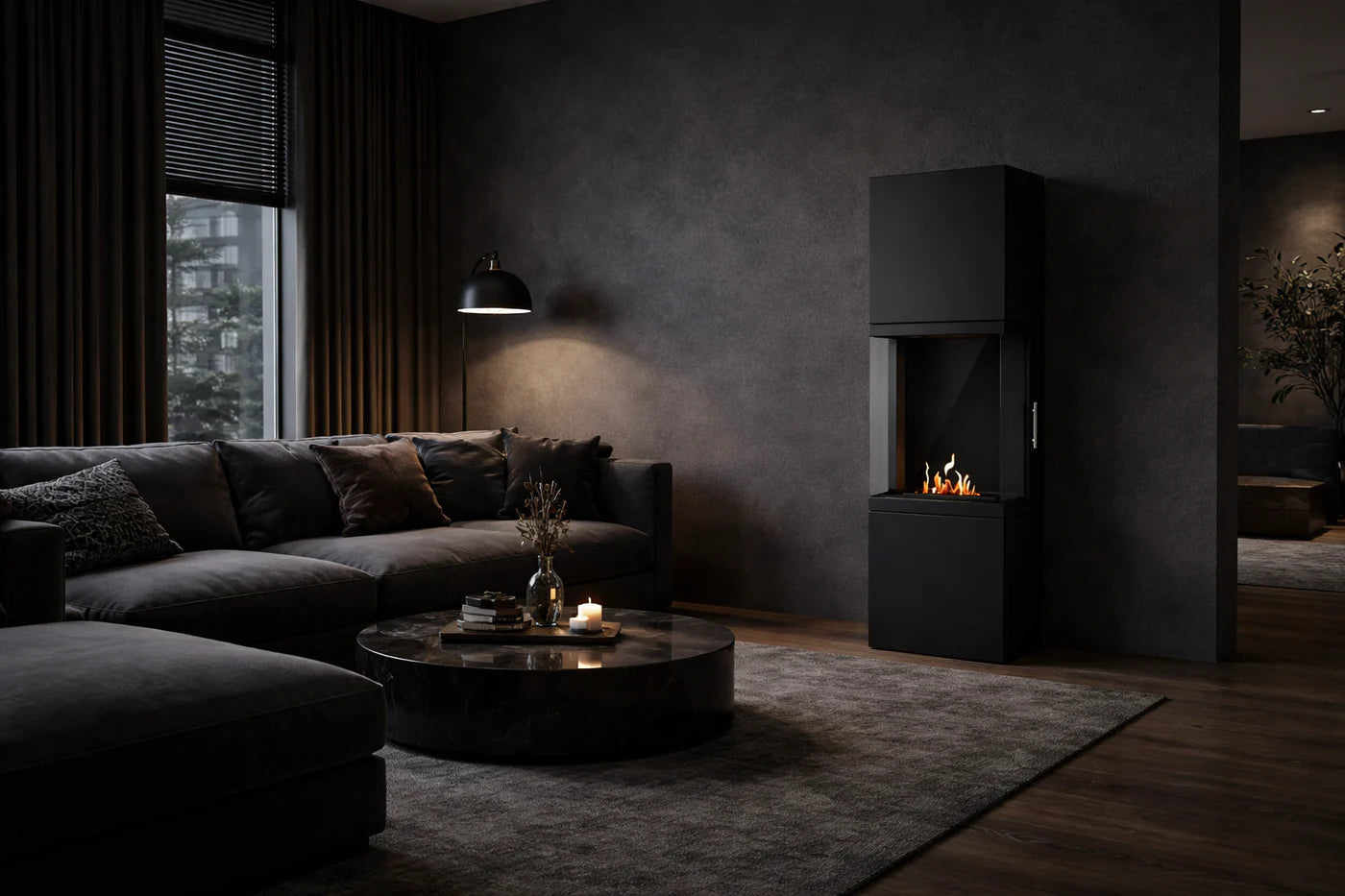 Mavellino Freestanding Fireplace