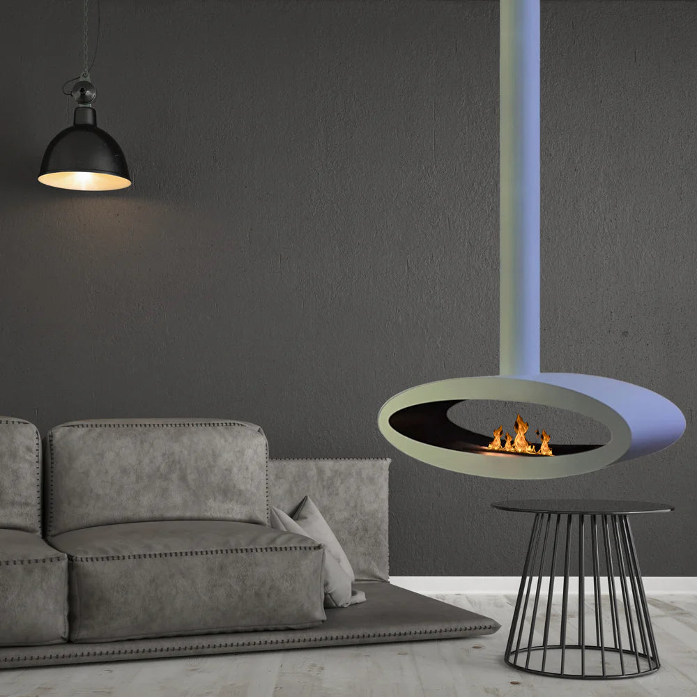 Meru Tube Bio Ethanol Ceiling Fireplace 112 cm