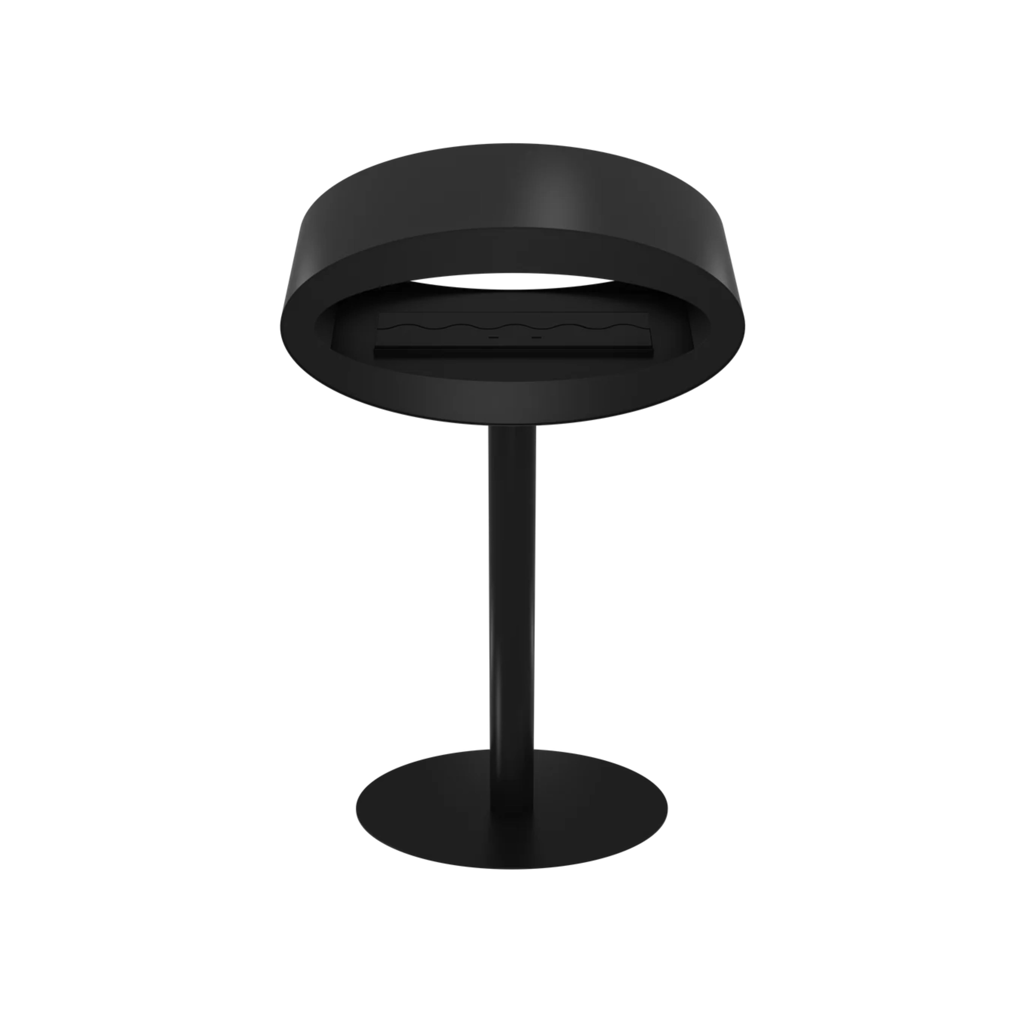 Image of Ova Freestanding See-Through Fireplace Black D80 cm