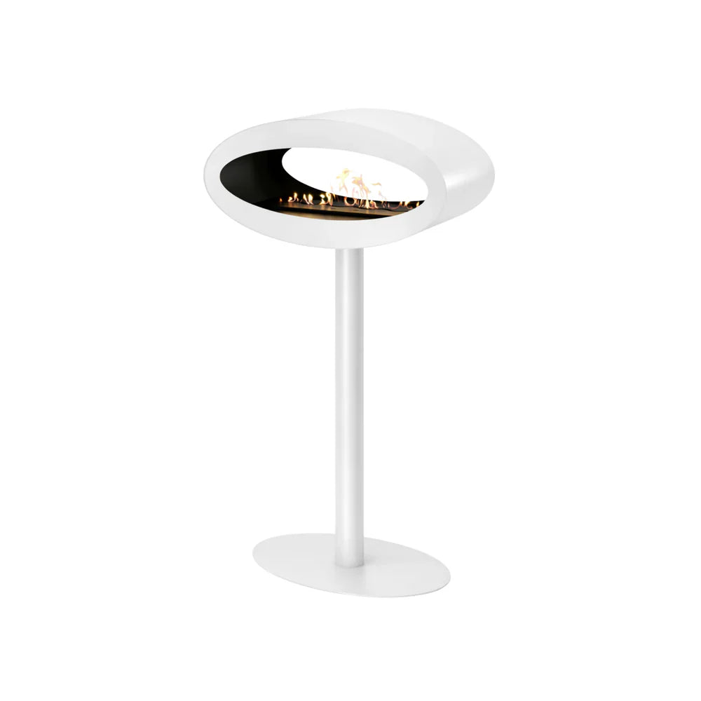 Ova Freestanding See-Through Fireplace white D80 cm