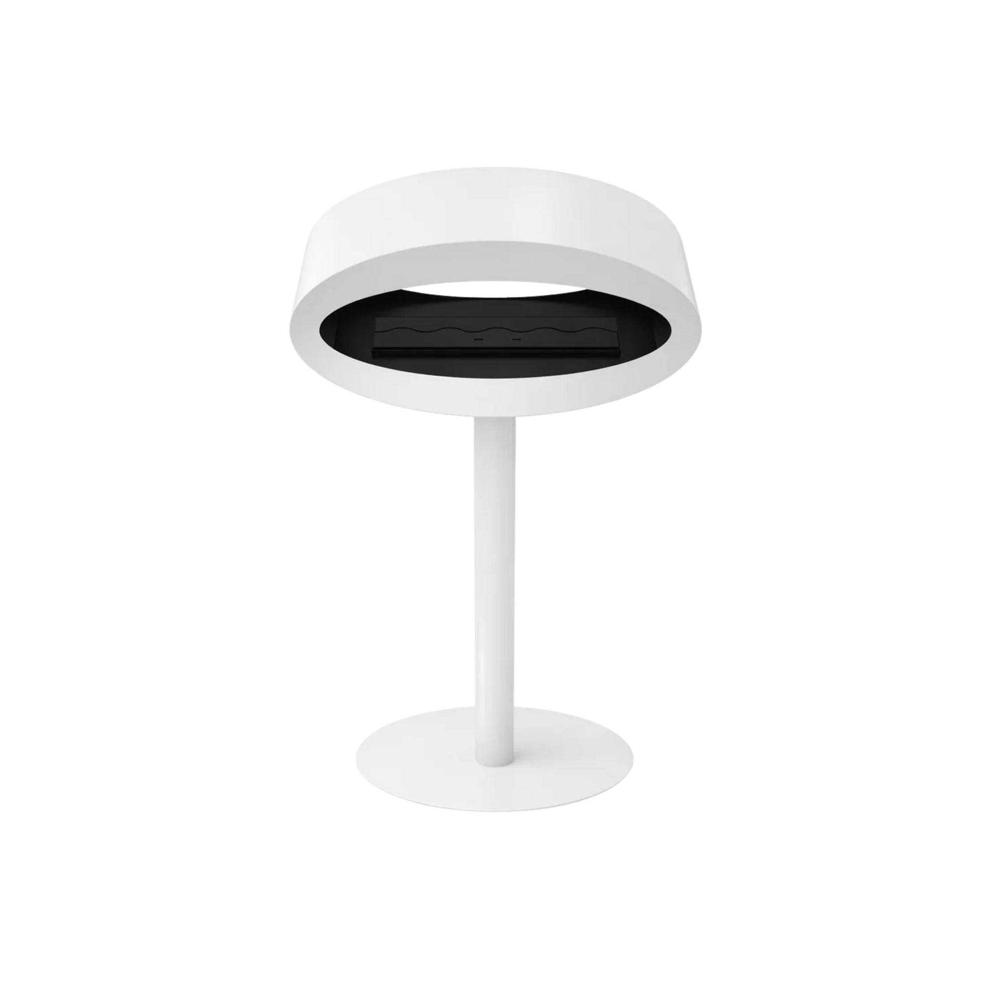 Ova Freestanding See-Through Fireplace white D80 cm
