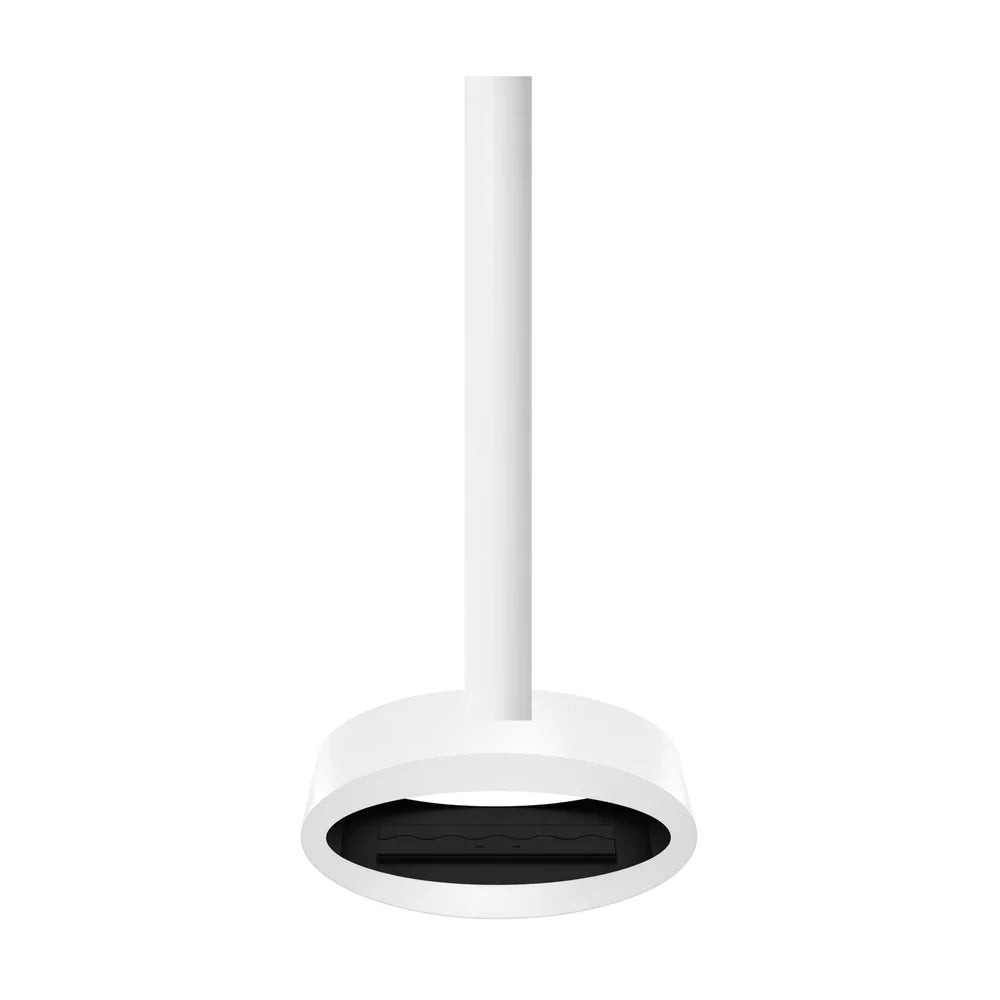 Image of Ova Tube White See-Through Ceiling Fireplace 80 cm