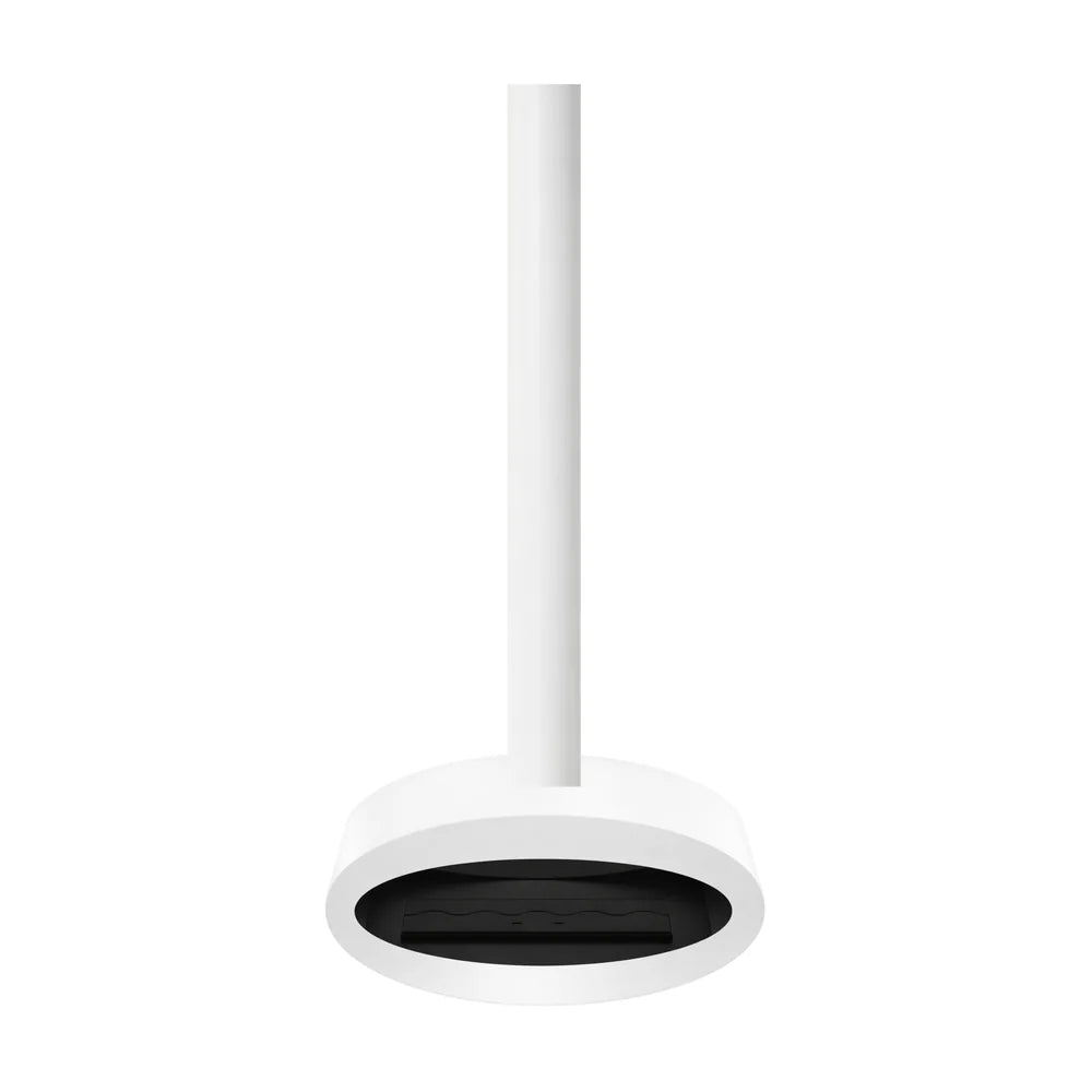 Ova Tube Close White Ceiling Fireplace 80 cm