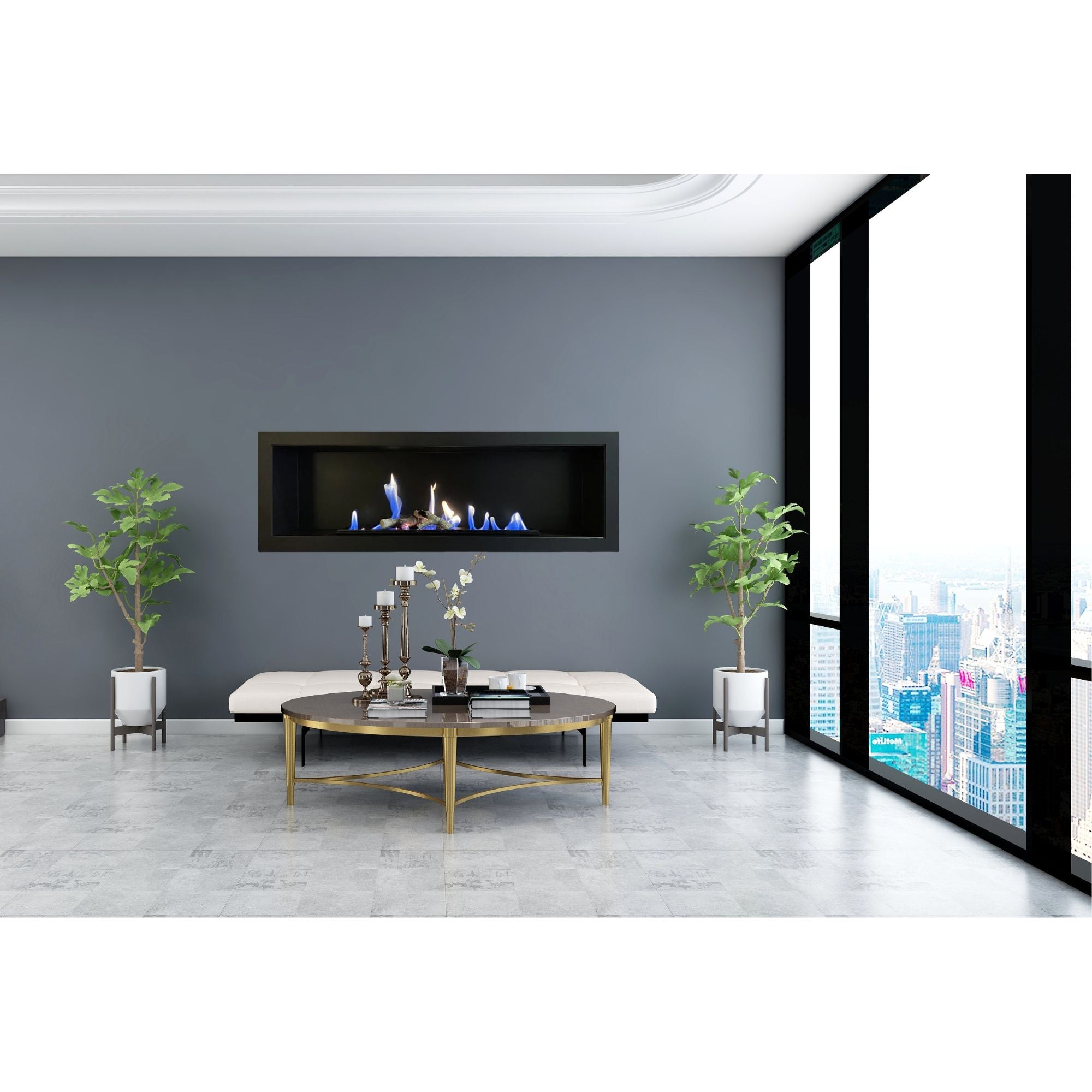 Selected Wall Fireplace 120 cm