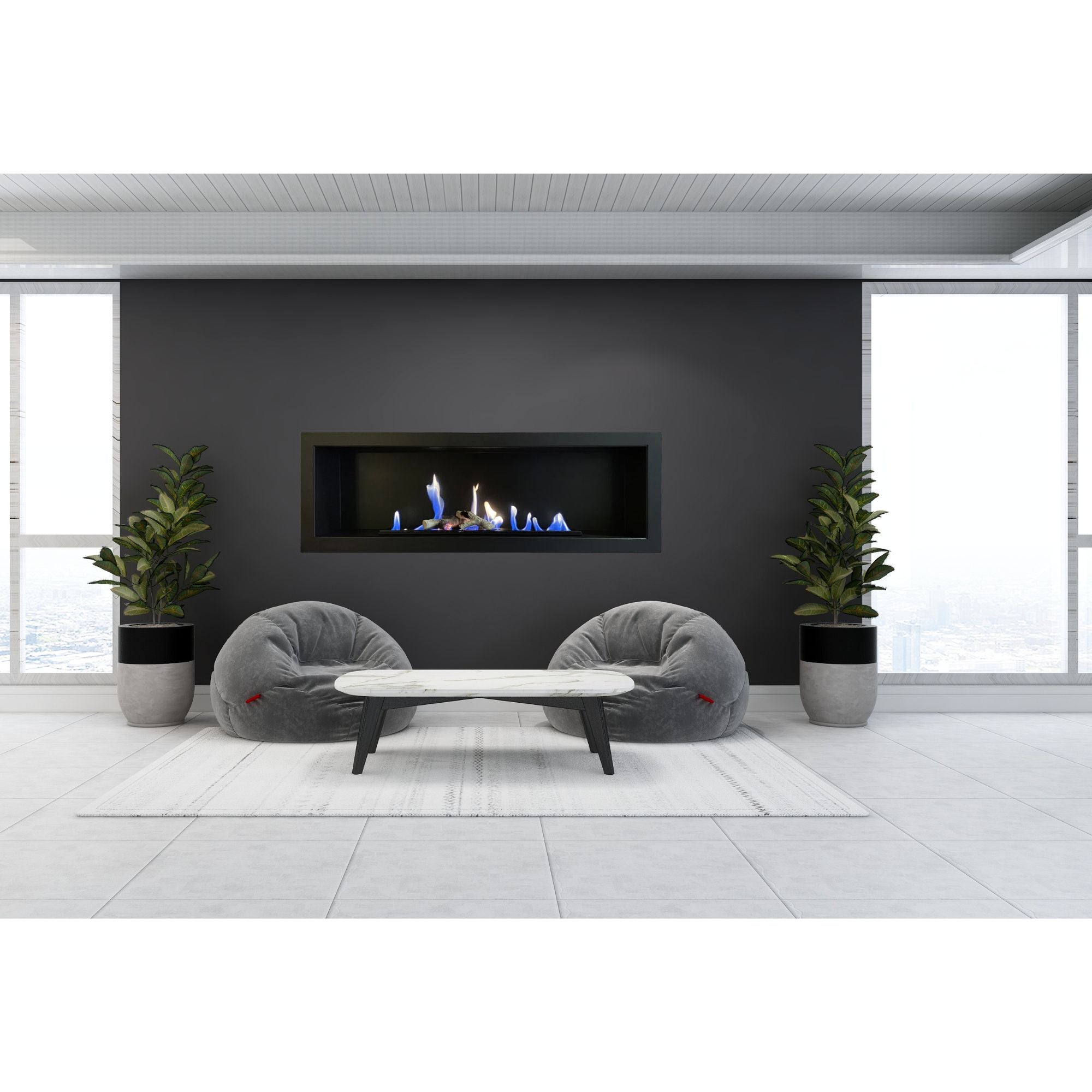 Selected Wall Fireplace 120 cm