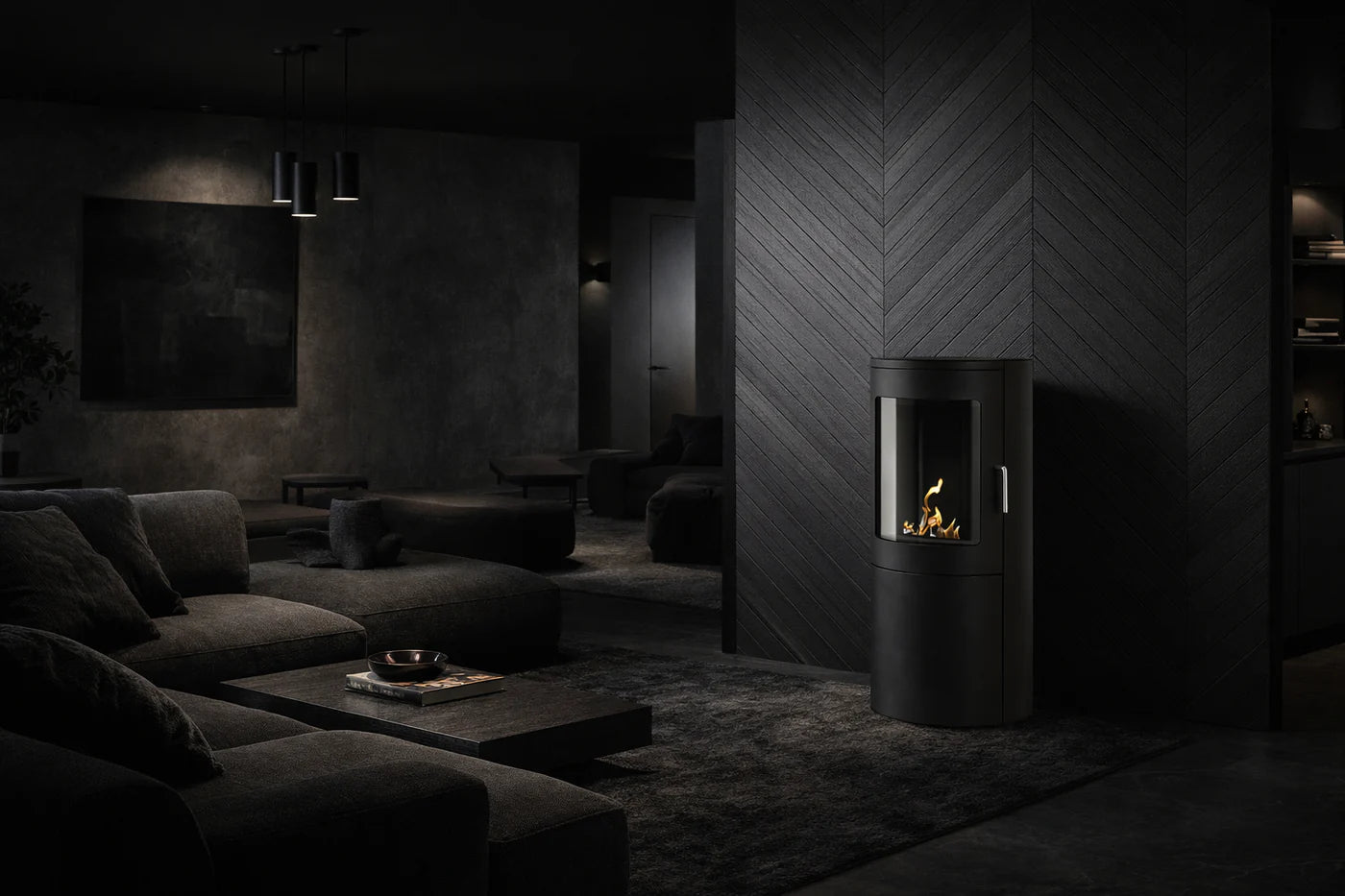 Image of Pollen Bio Ethanol Freestanding Fireplace H95 cm