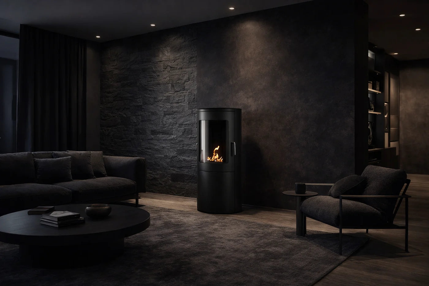 Image of Pollen Bio Ethanol Freestanding Fireplace H95 cm
