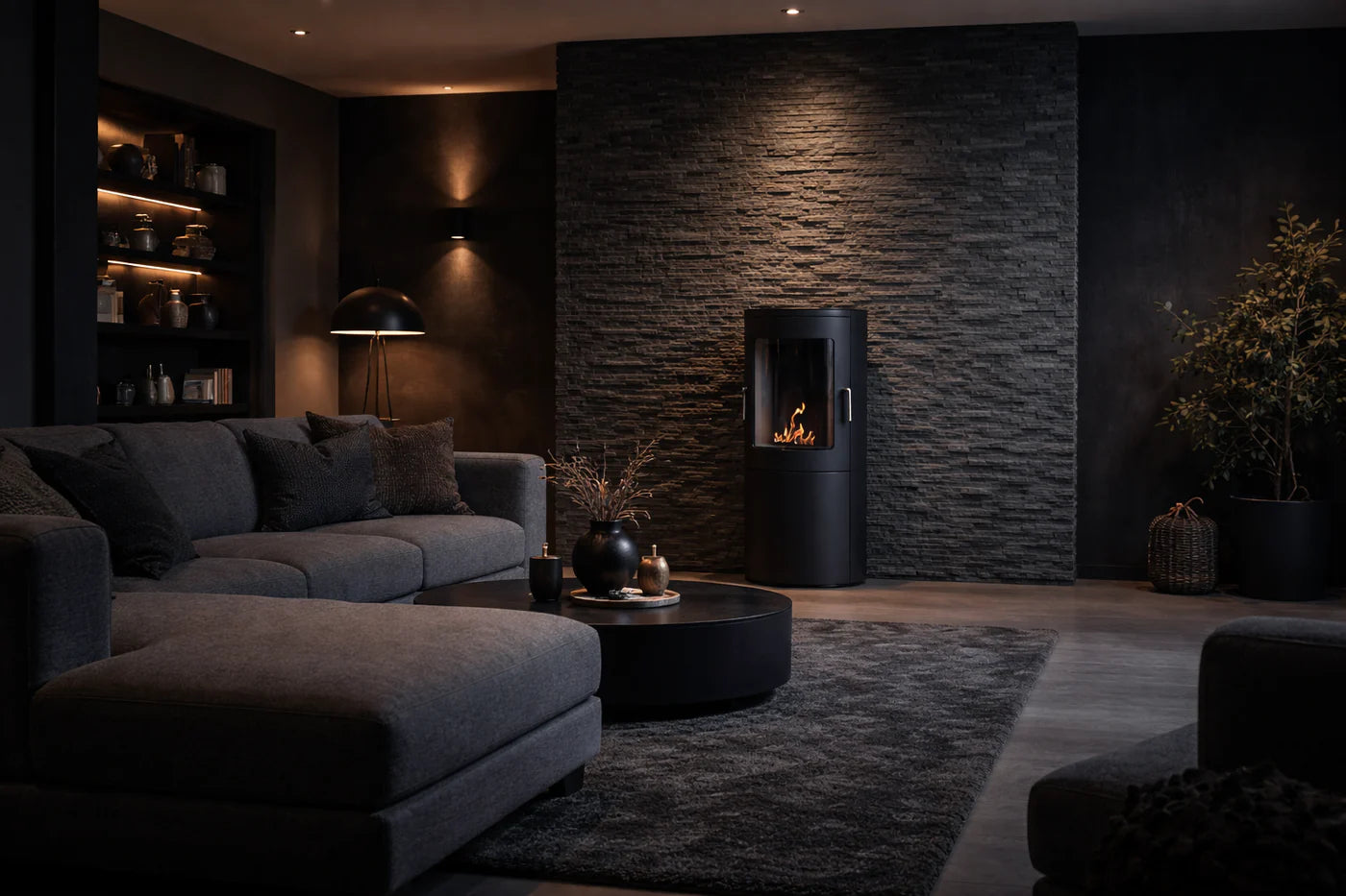 Image of Pollen Bio Ethanol Freestanding Fireplace H95 cm