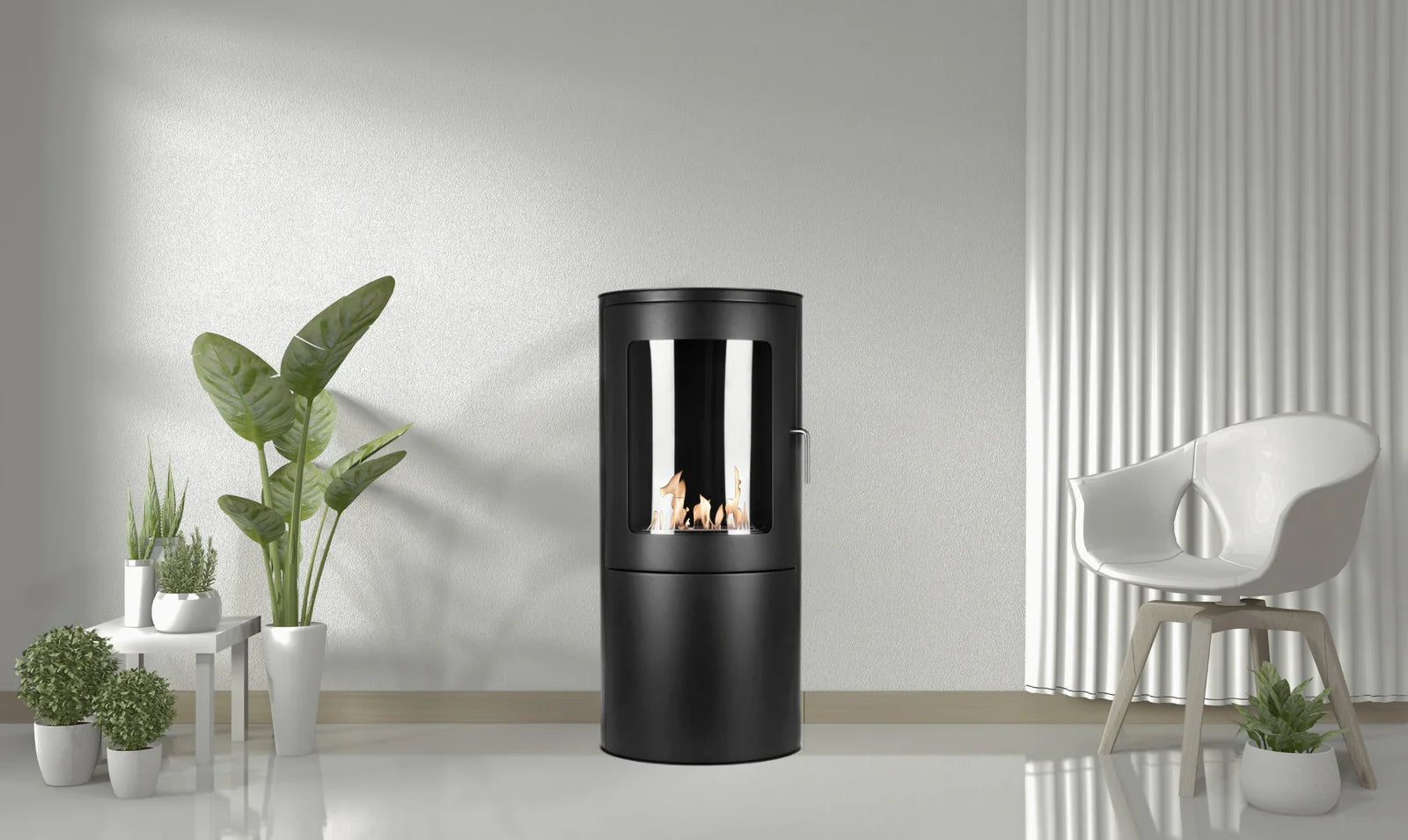Pollen Bio Ethanol Freestanding Fireplace H95 cm
