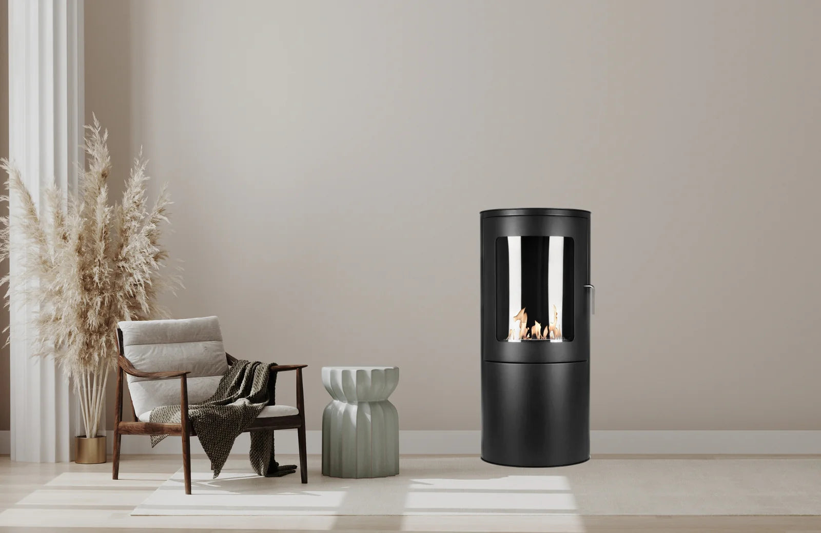 Pollen Bio Ethanol Freestanding Fireplace H95 cm