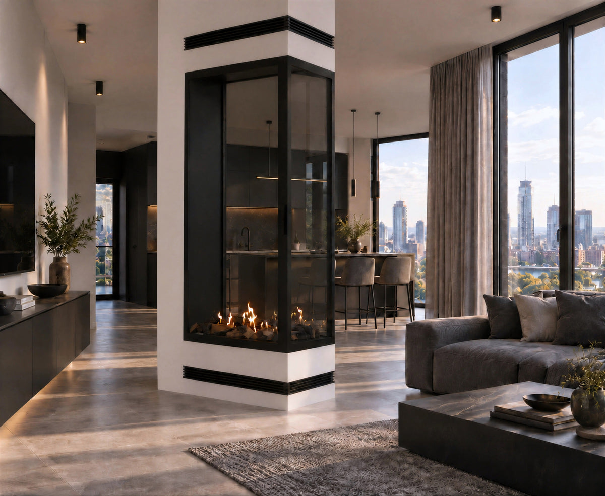 Saint Roomdivider with Full Glass 80 x 200 cm