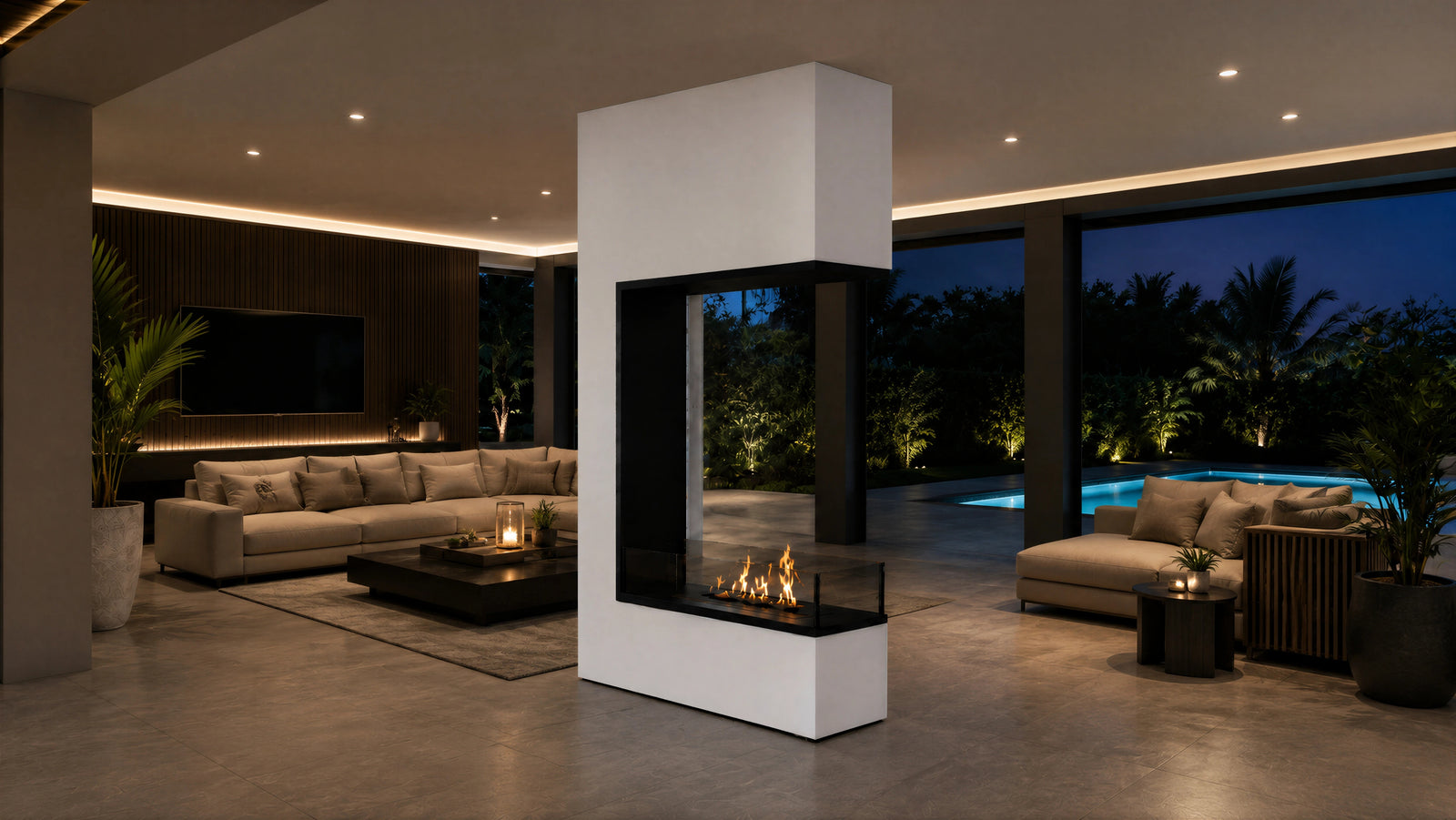 Saint Roomdivier Vertical Built-in Fireplace 80 x 100 cm