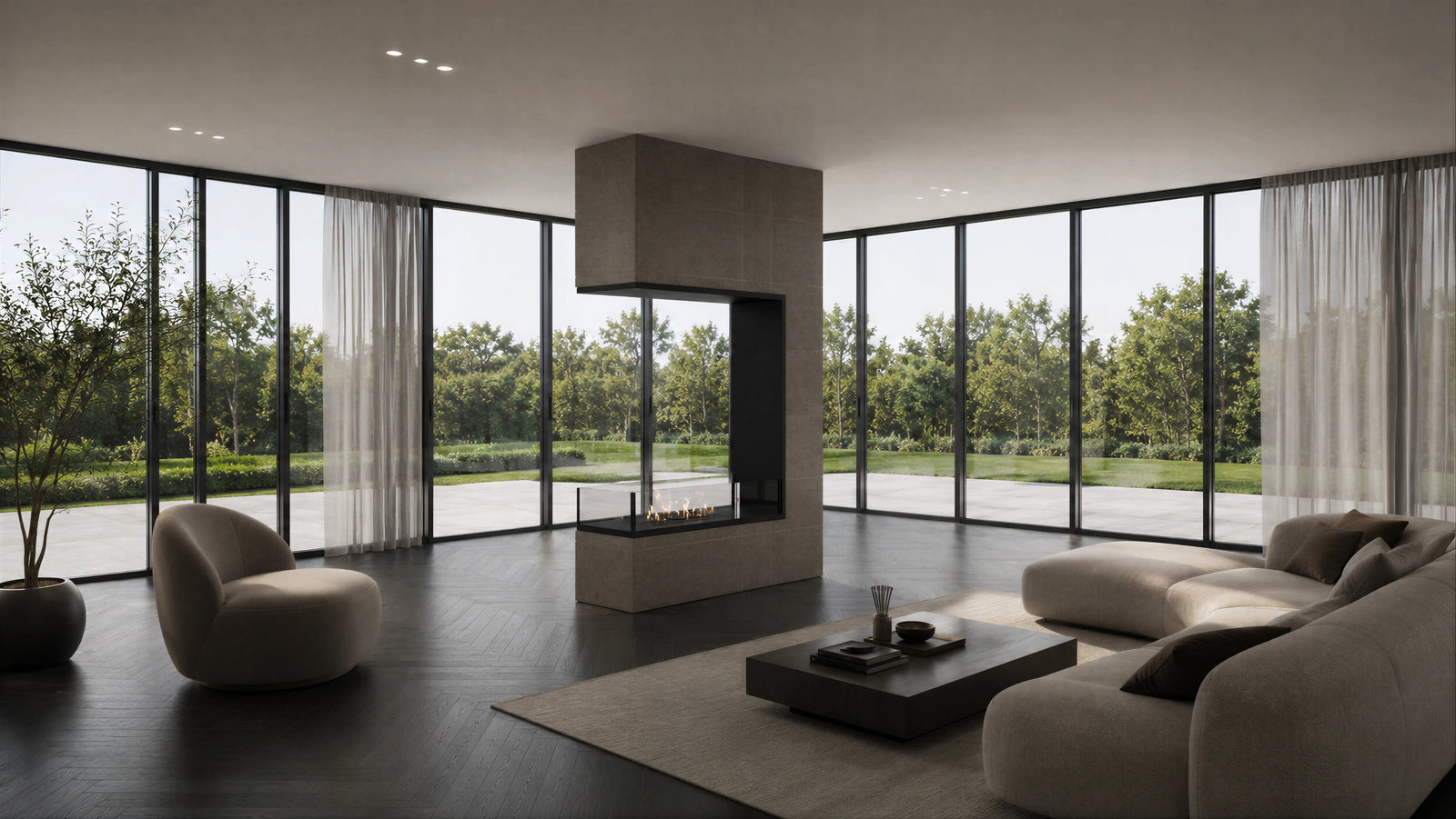 Saint Roomdivier Vertical Built-in Fireplace 80 x 100 cm