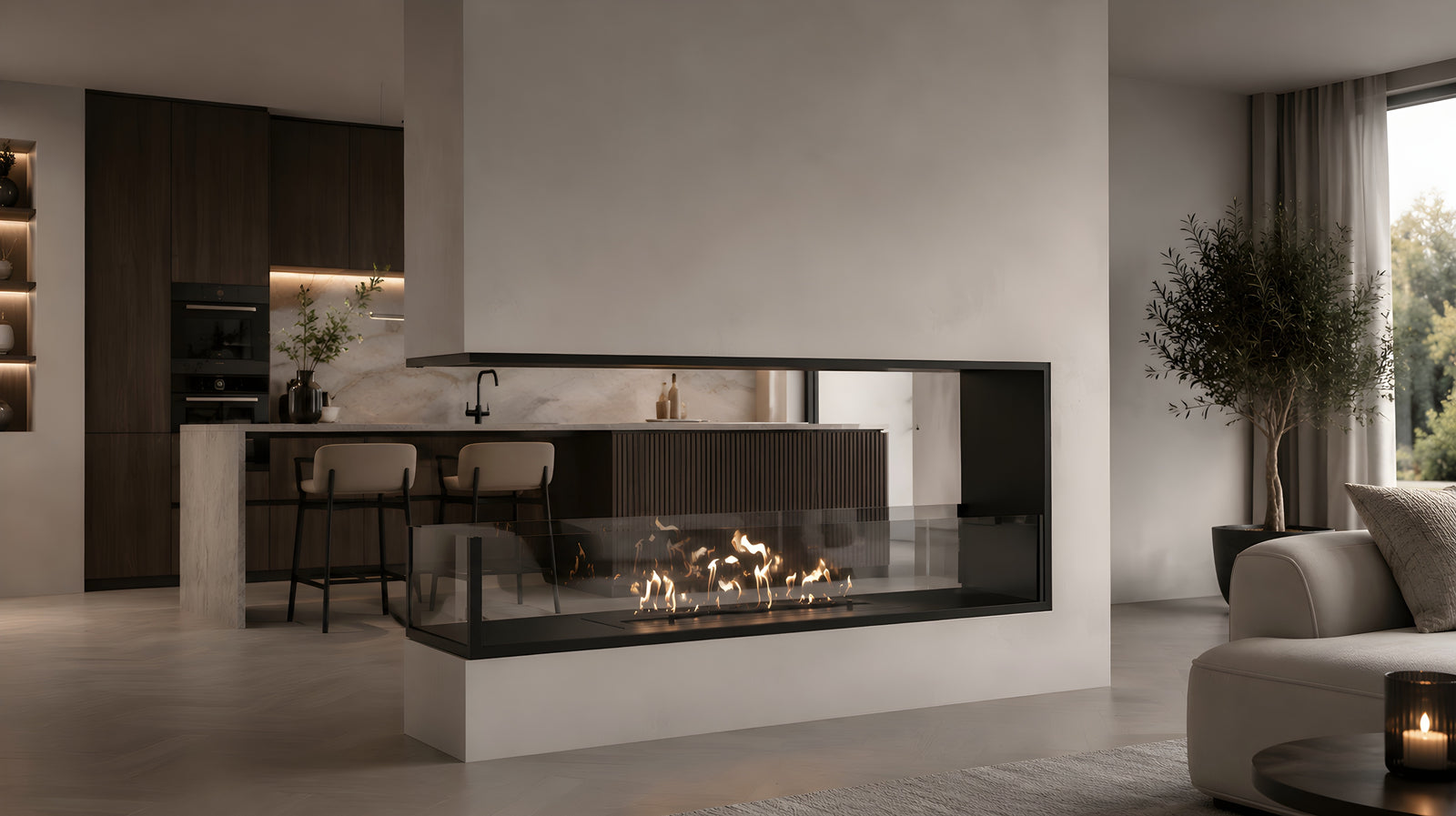 Saint U Shape Three-sided Built-in Fireplace 120 cm